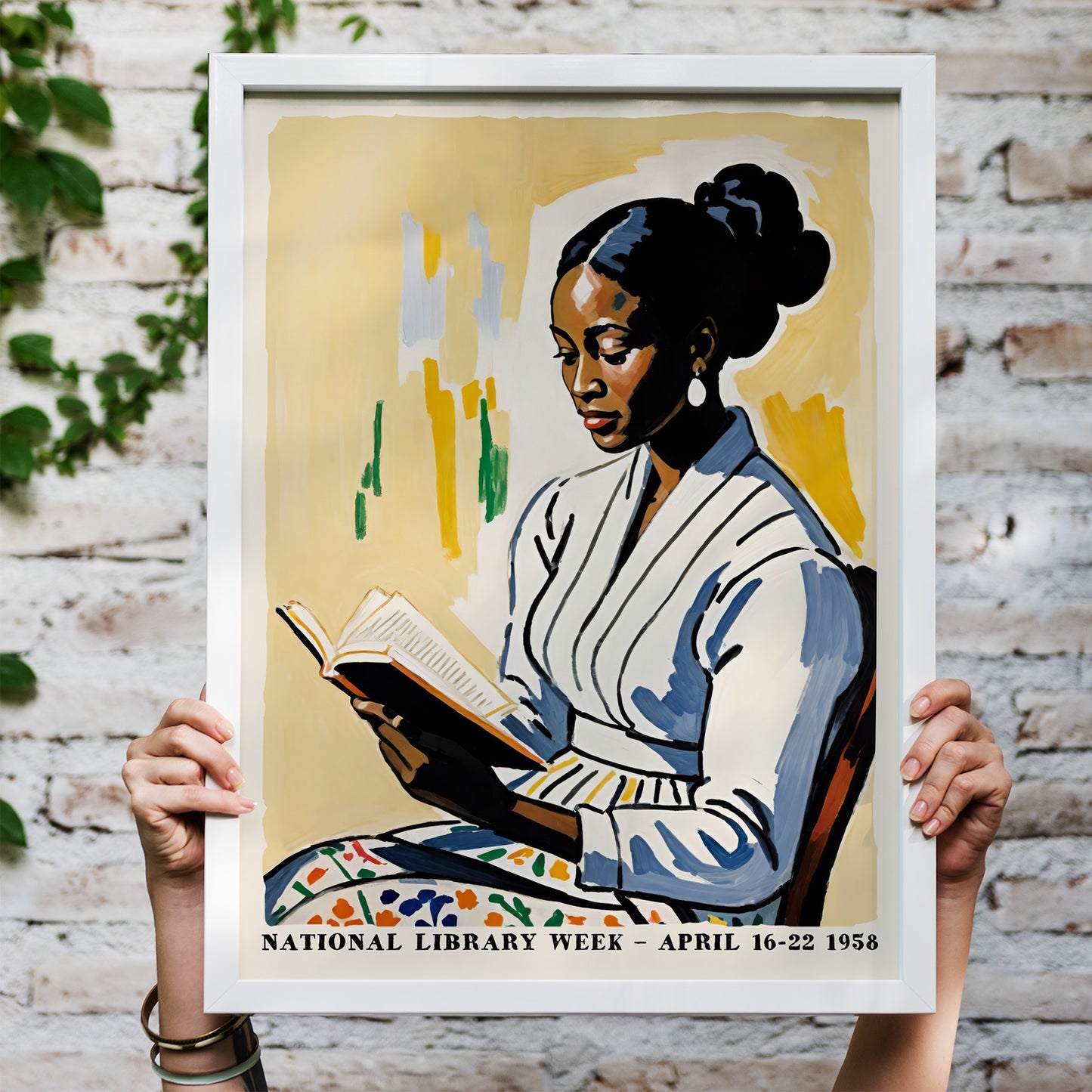 National Library Week 1958 Reading Poster