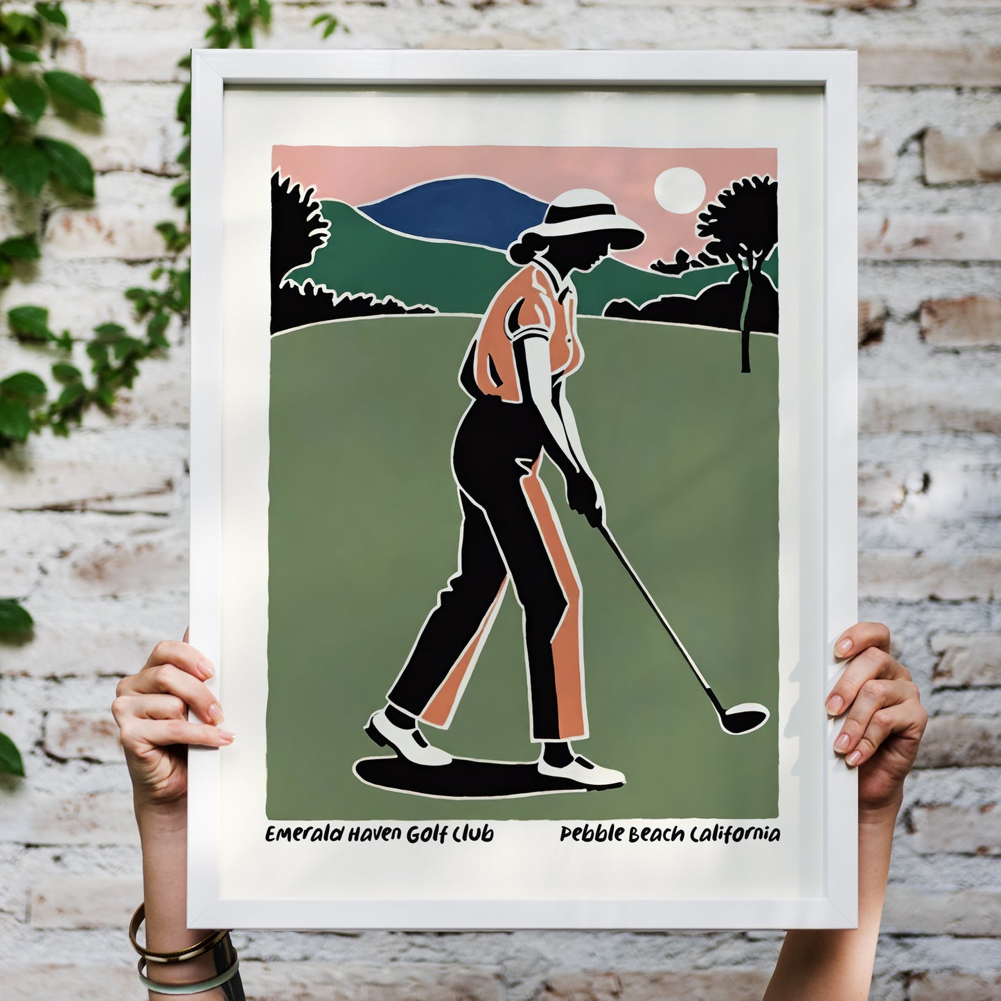 Retro Golf Club Pebble Beach Poster