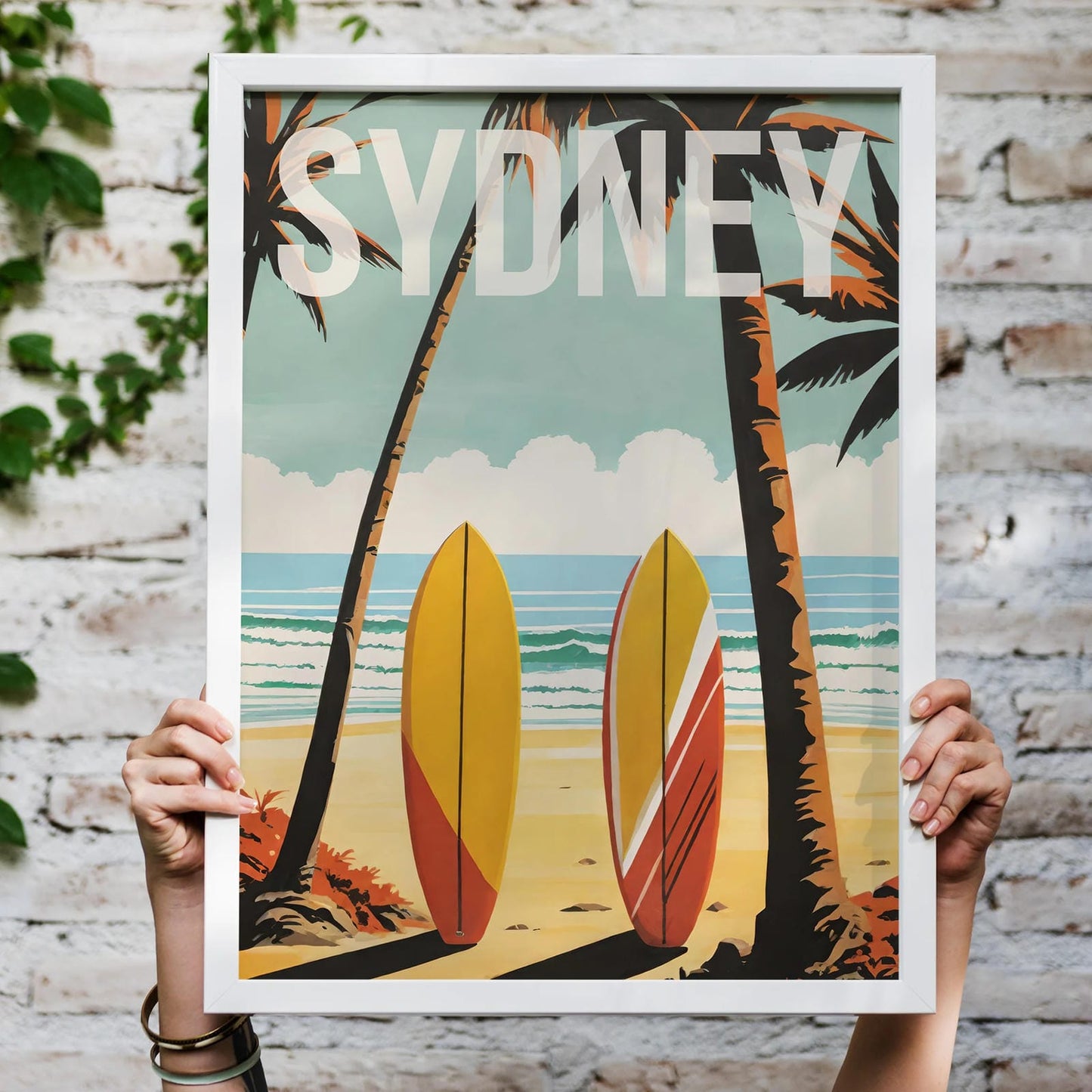 Sydney Surfing Vintage Poster