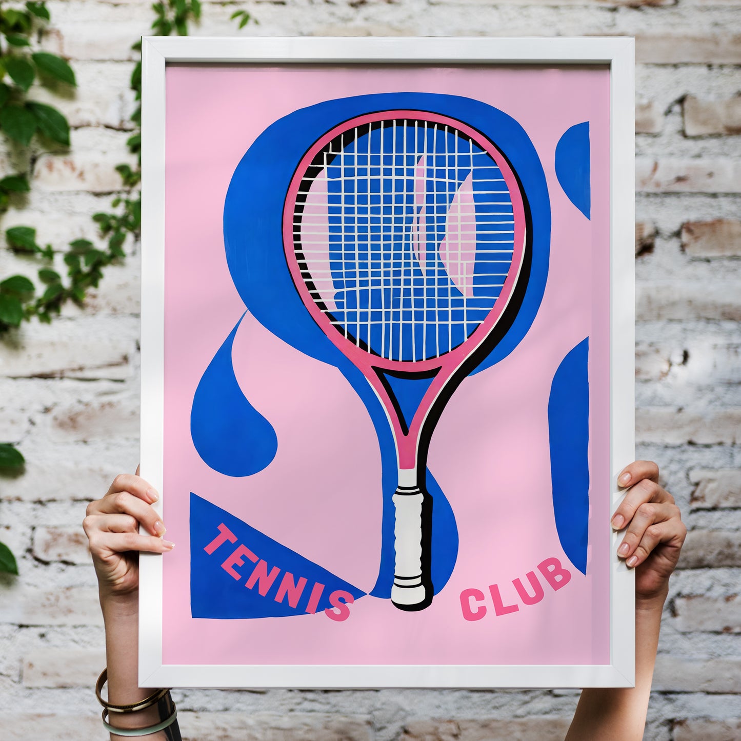 Tenis Club - Pink and Blue Poster