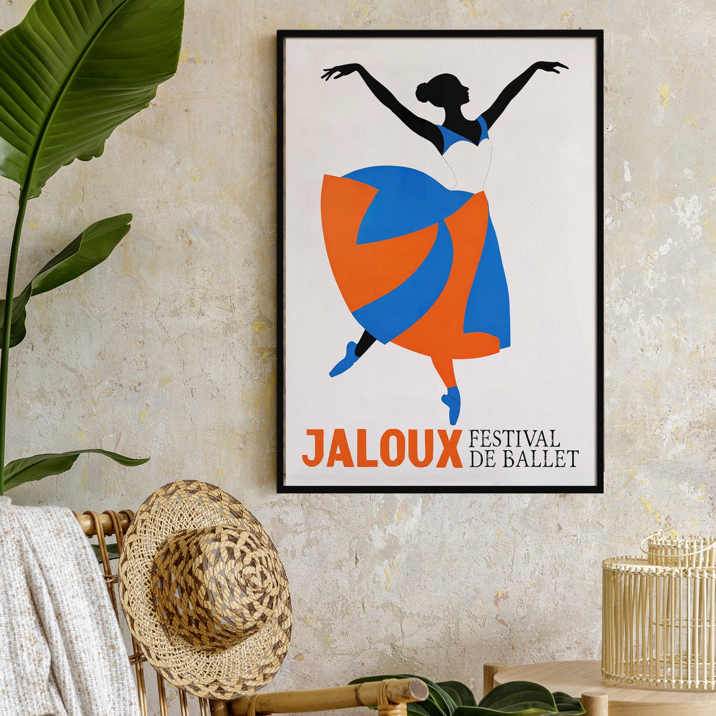 Retro French Ballet Art Print