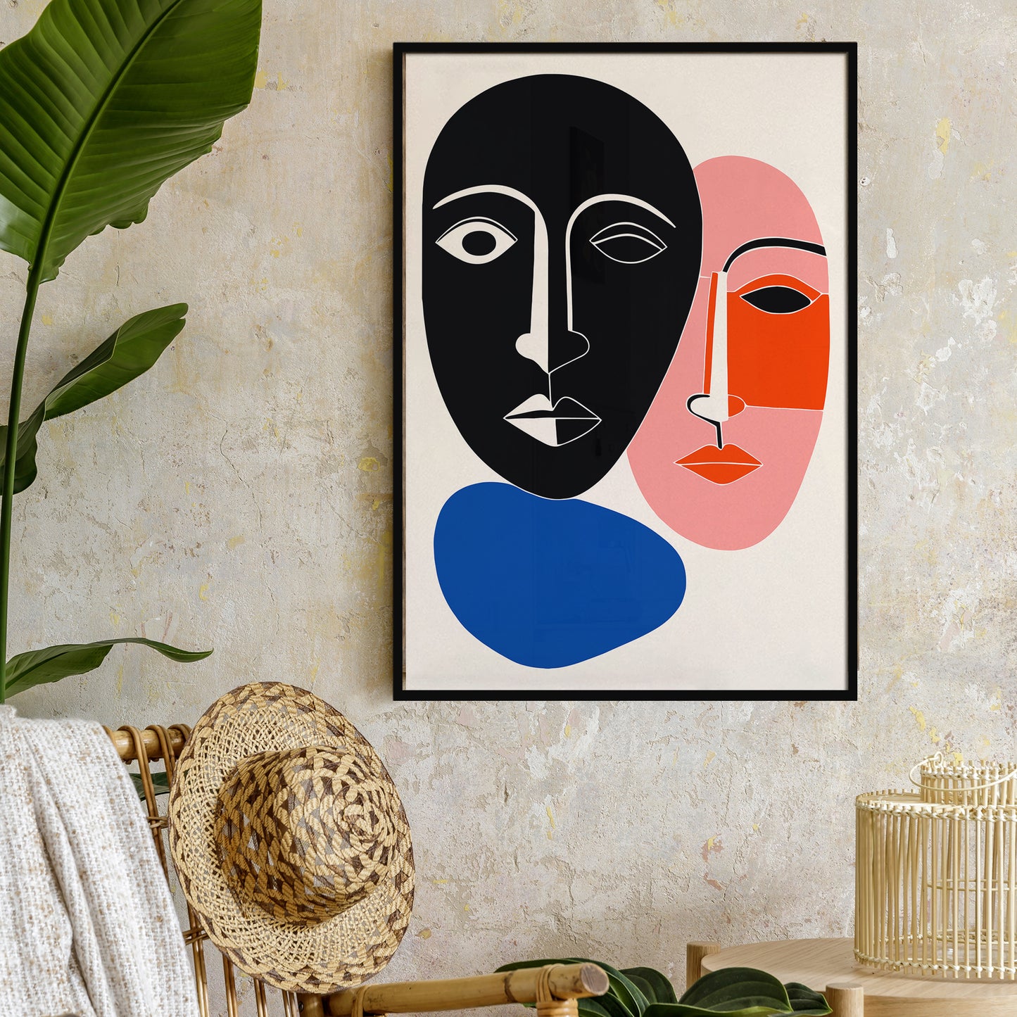 Picasso Inspired Faces Poster