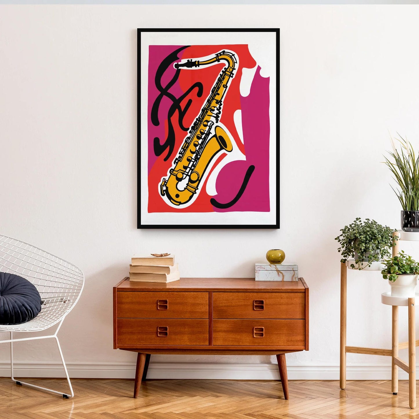 Saxophone Vintage Wall Art Print