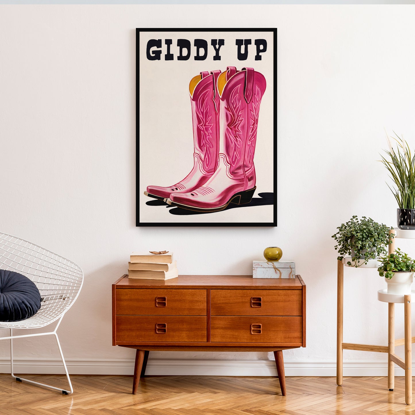 Giddy Up! Cowgirl Boots Poster