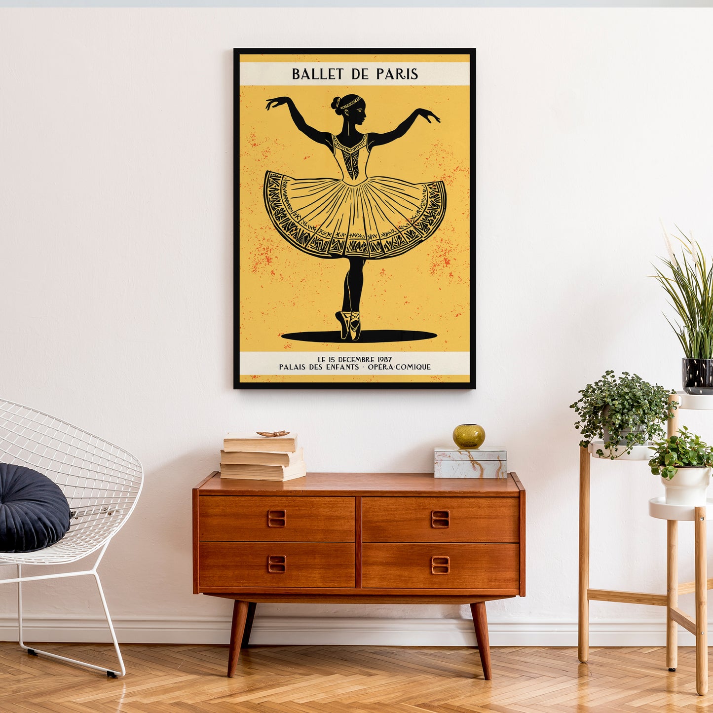 Ballet De Paris Retro Ballerina Poster