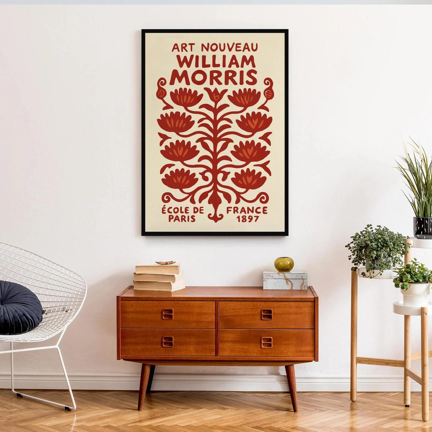 1897 Art Nouveau William Morris Print