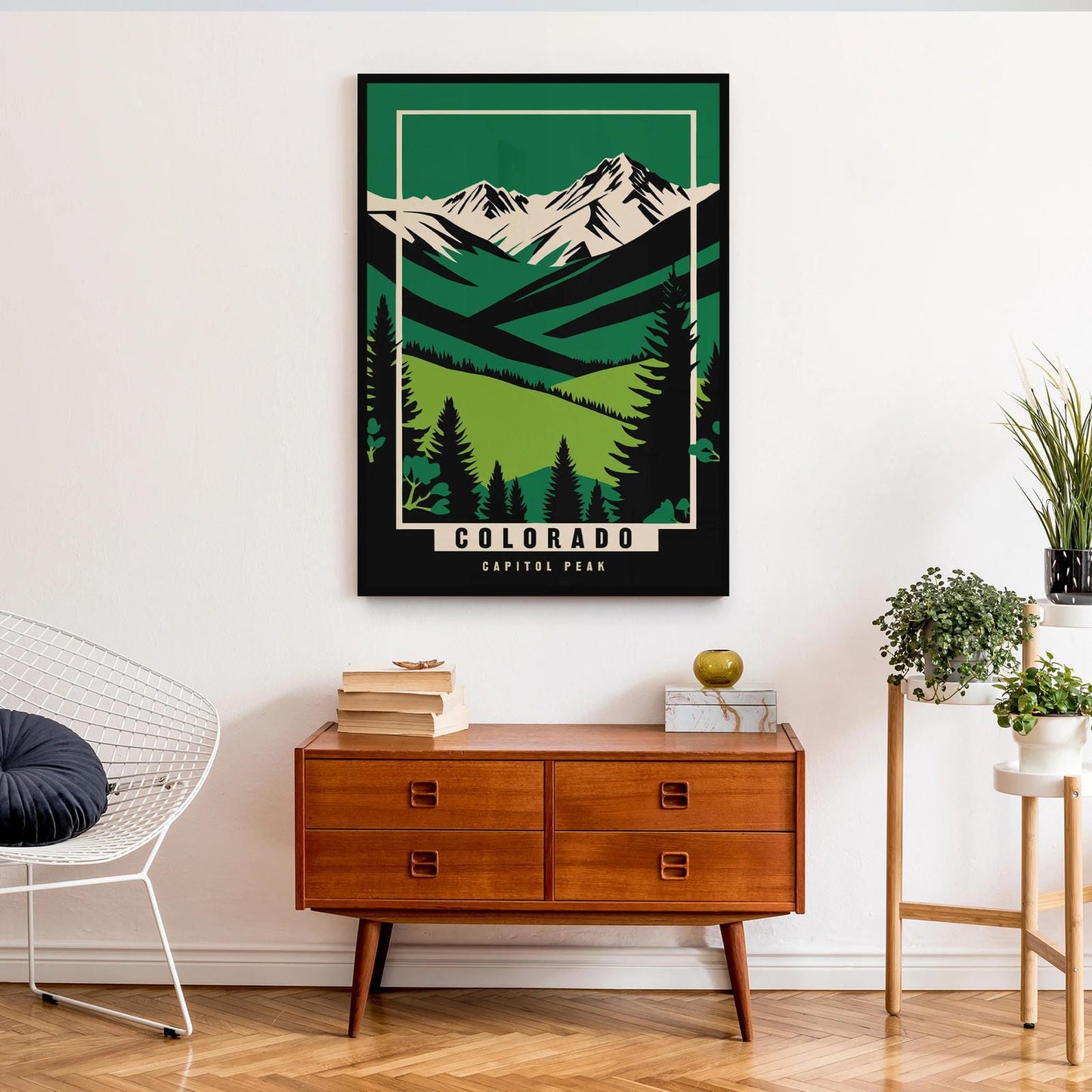 Colorado Capital Peak Green Poster