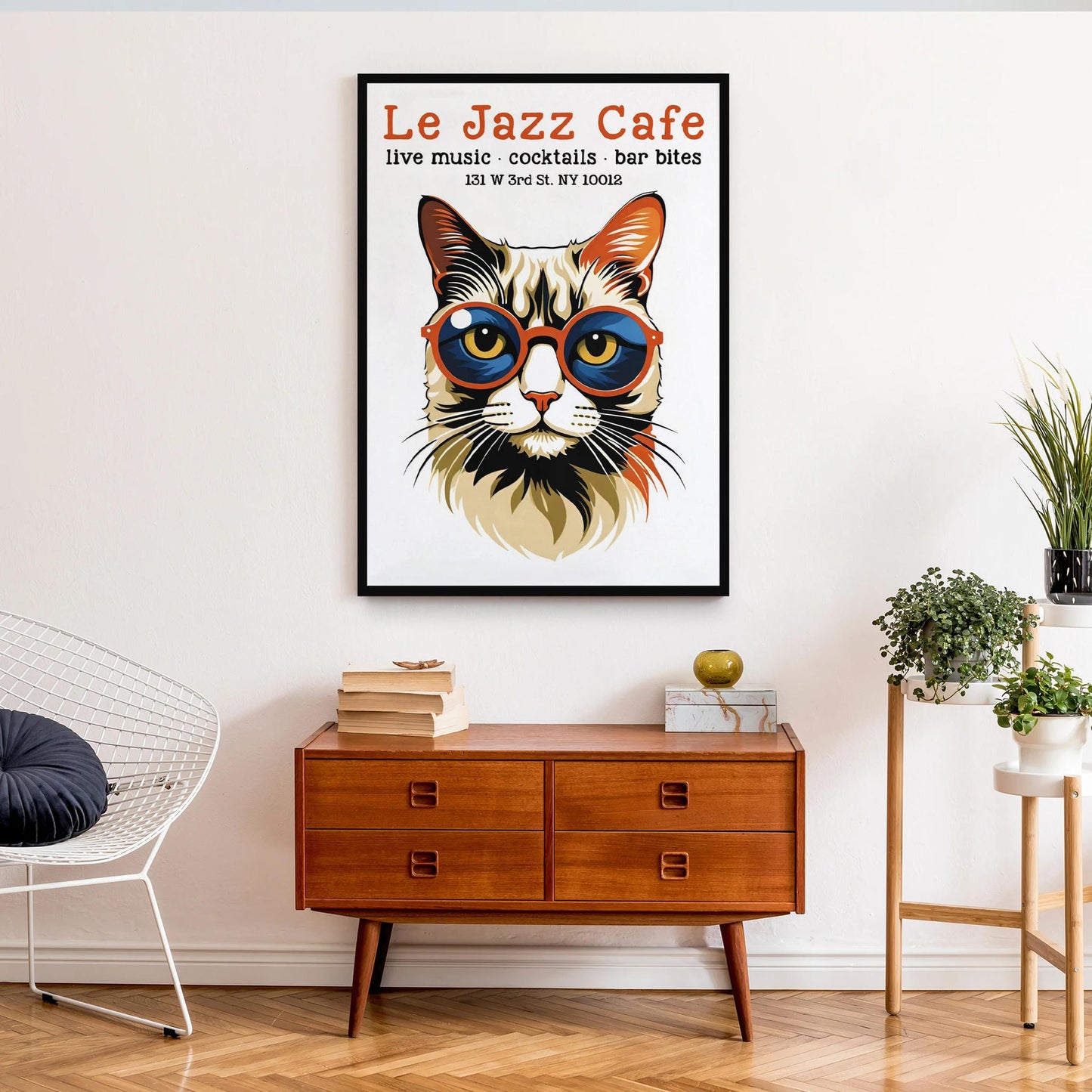 New York City Jazz Cat Poster