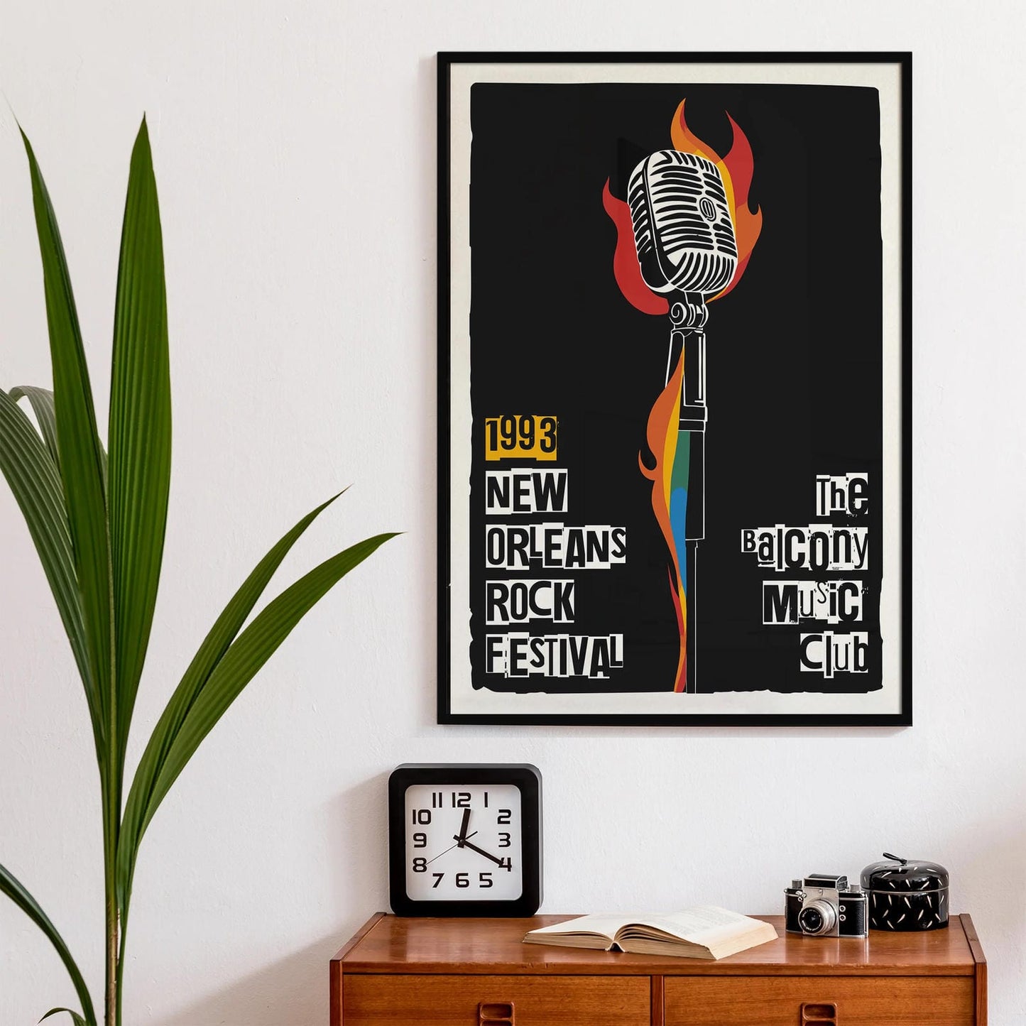 New Orleans 1993 Rock Festival Retro Poster