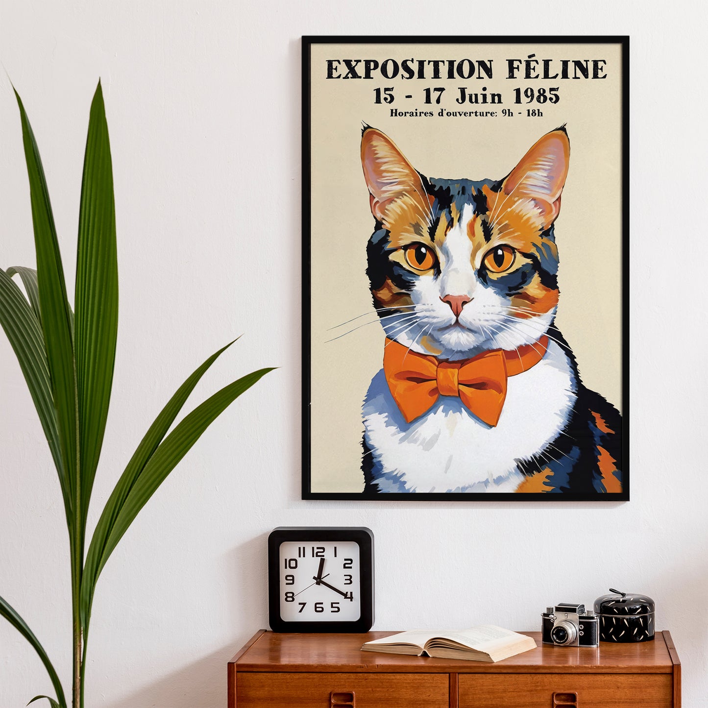 French Cat Exhibition Poster Print