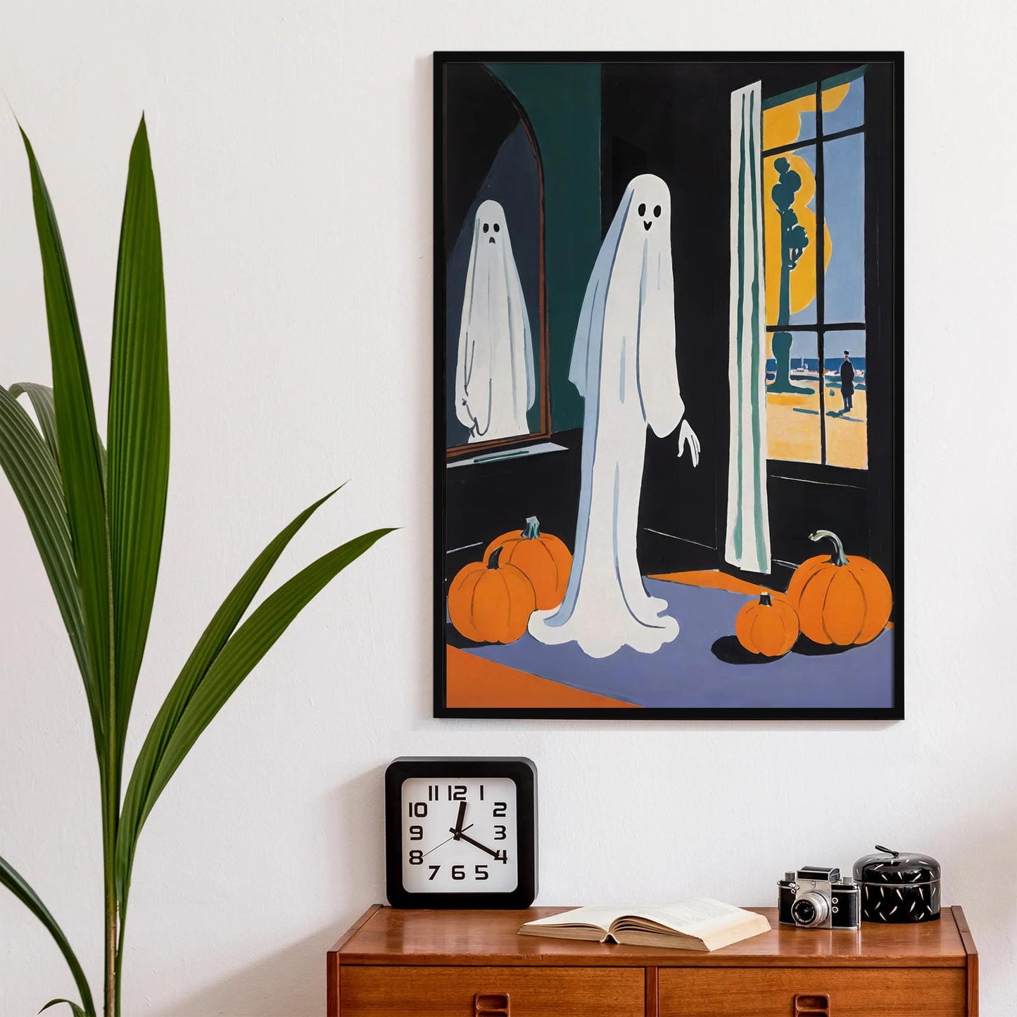 Cute Halloween Ghost Wall Art Poster