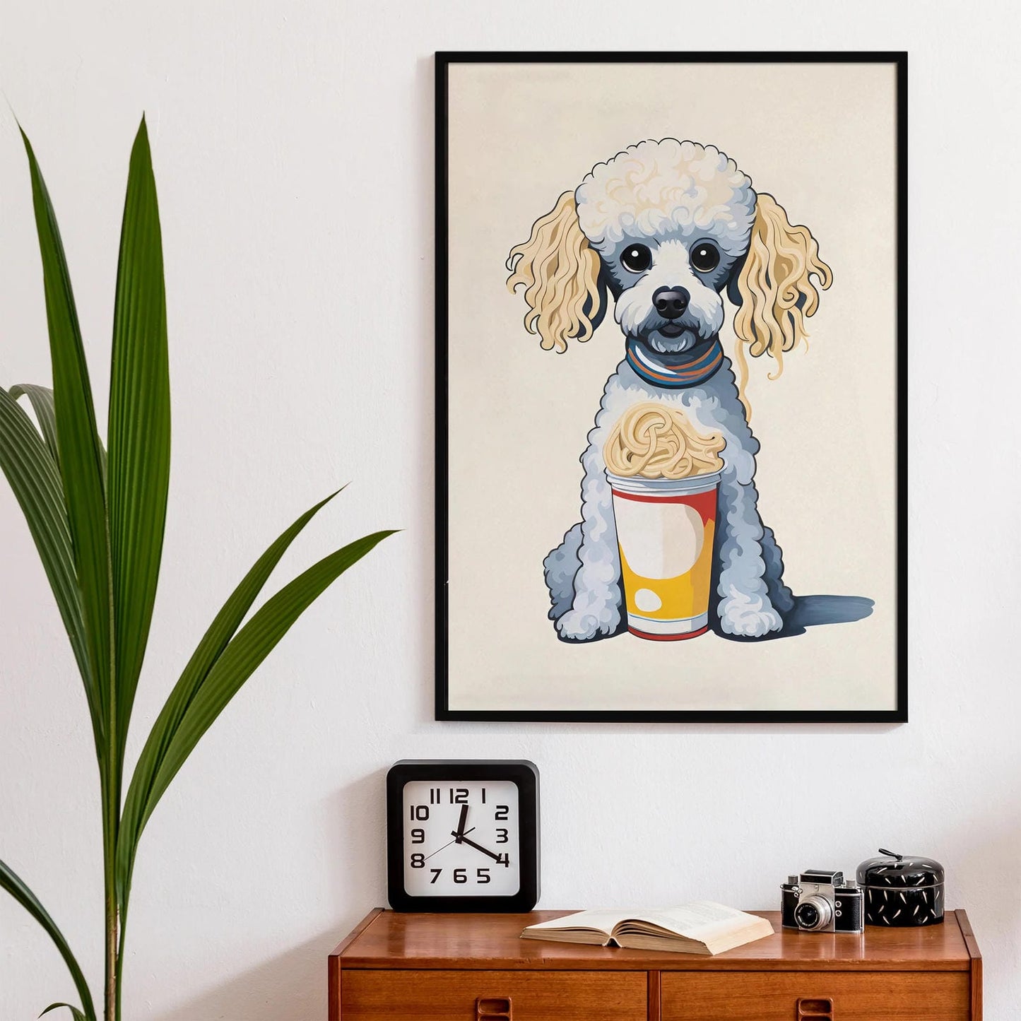 Noodle Poodle Pet Portrait Print