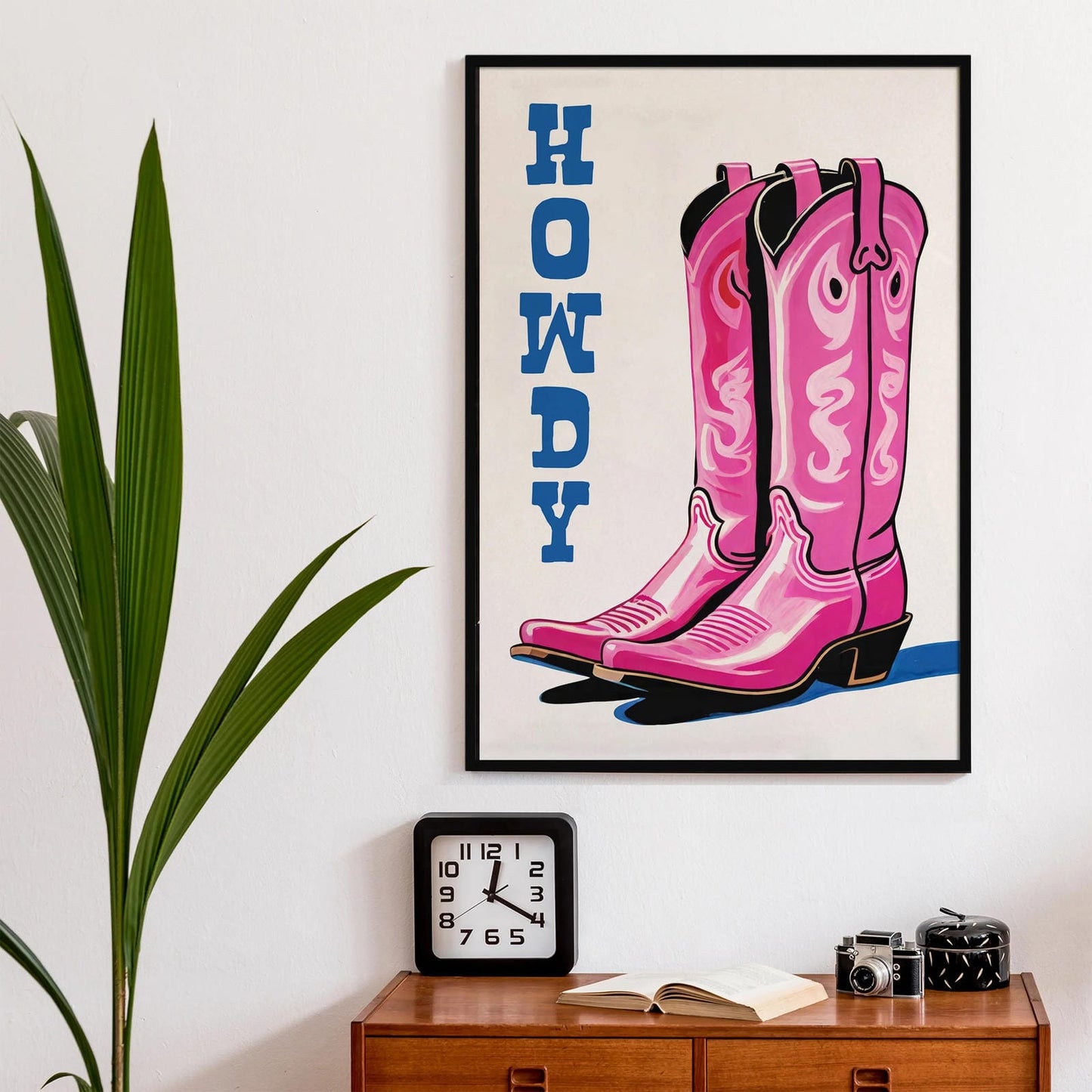 Howdy - Pink Cowboy Boots Poster