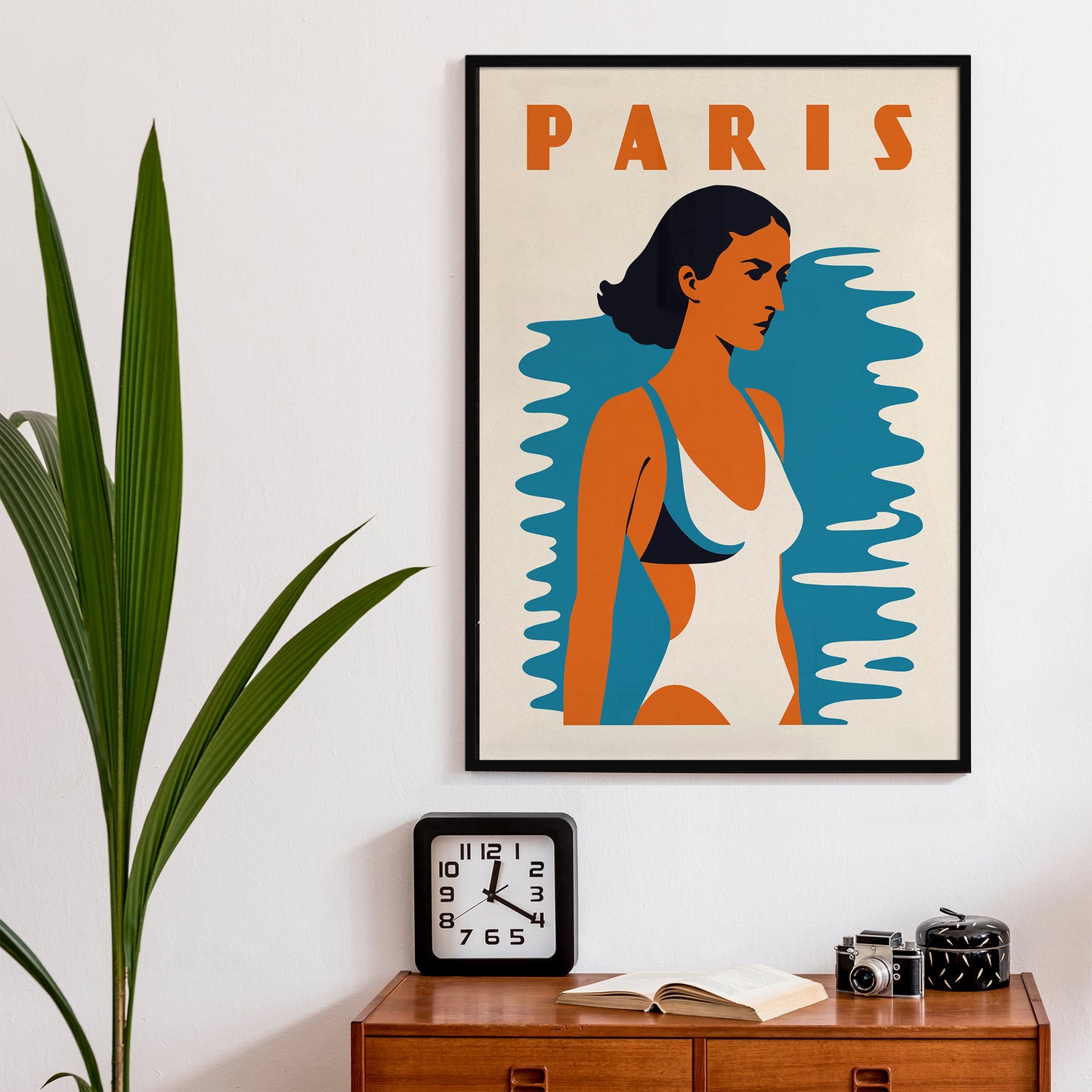 Paris Vintage Swimming Poster