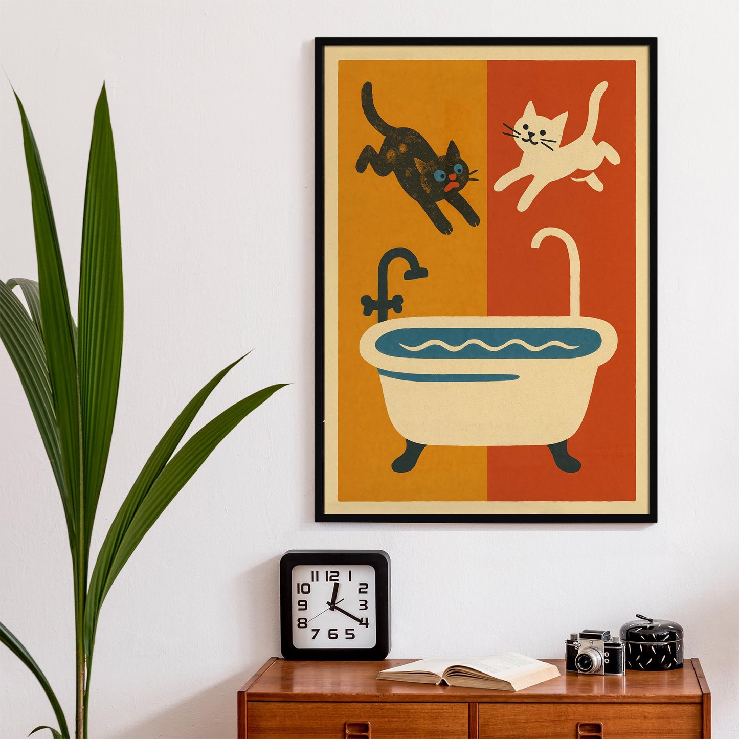 Playful Cats Bath Poster