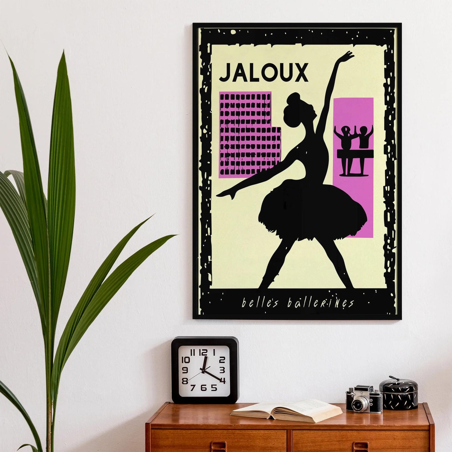 French Ballerina Retro Poster Print