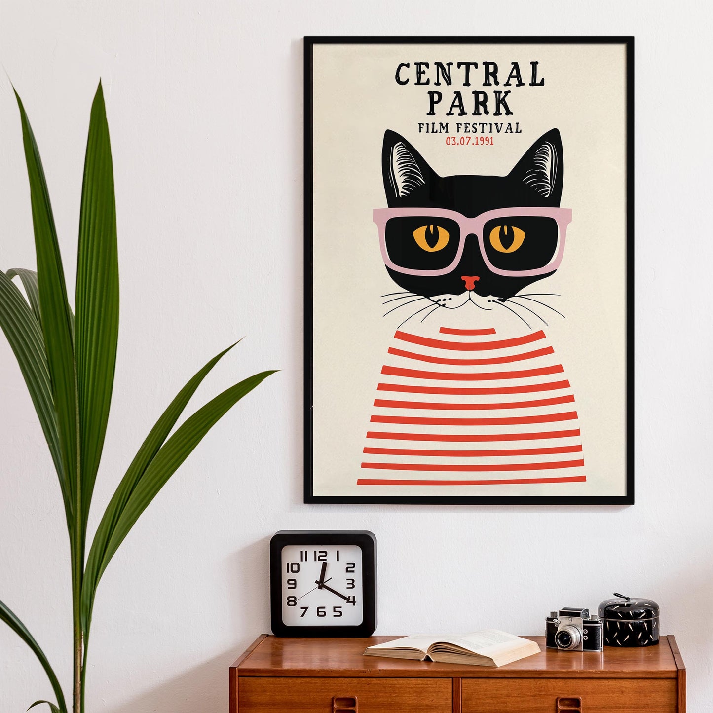 Central Park Film Festival Cat Art Print