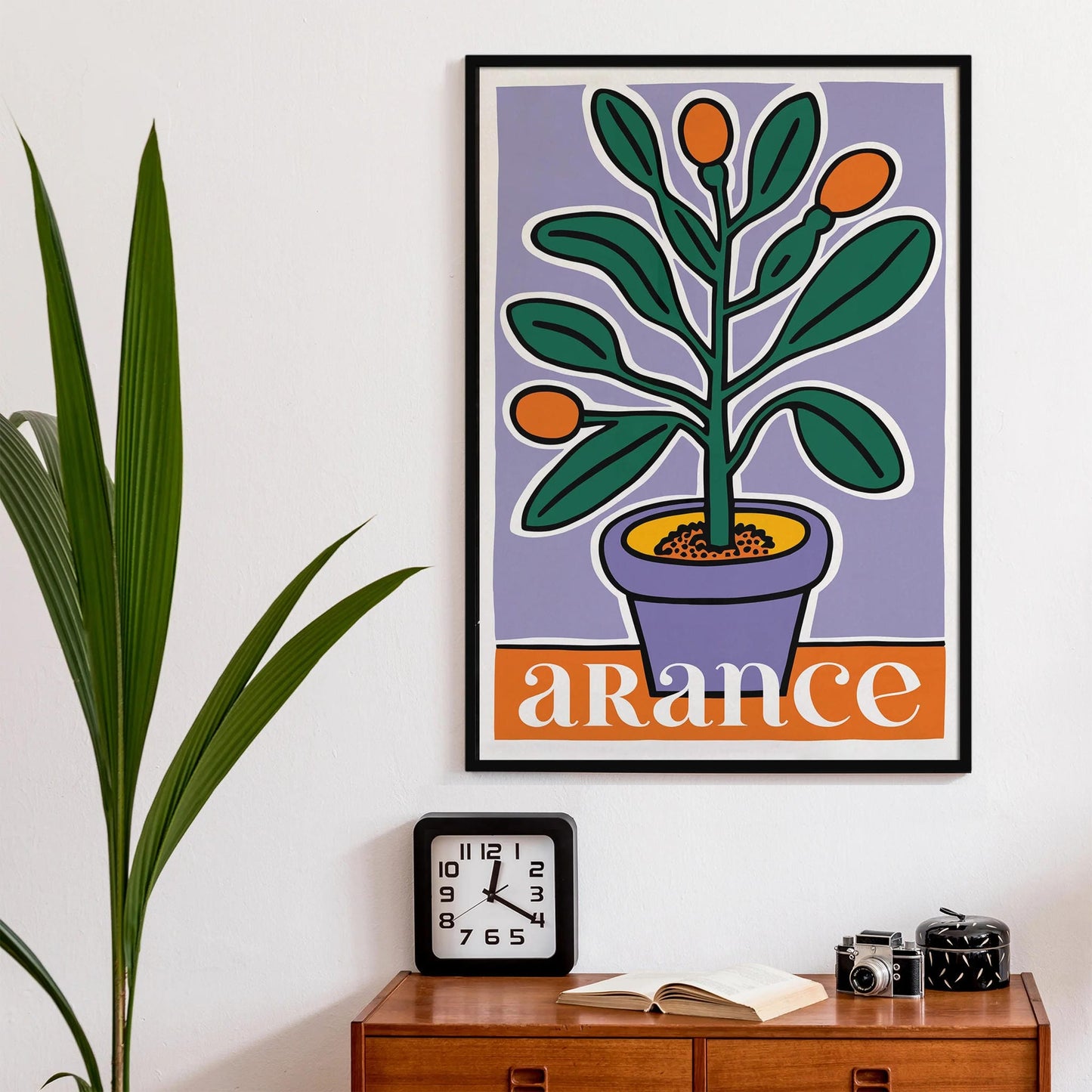 Arance Orange Plant Abstract Art Print
