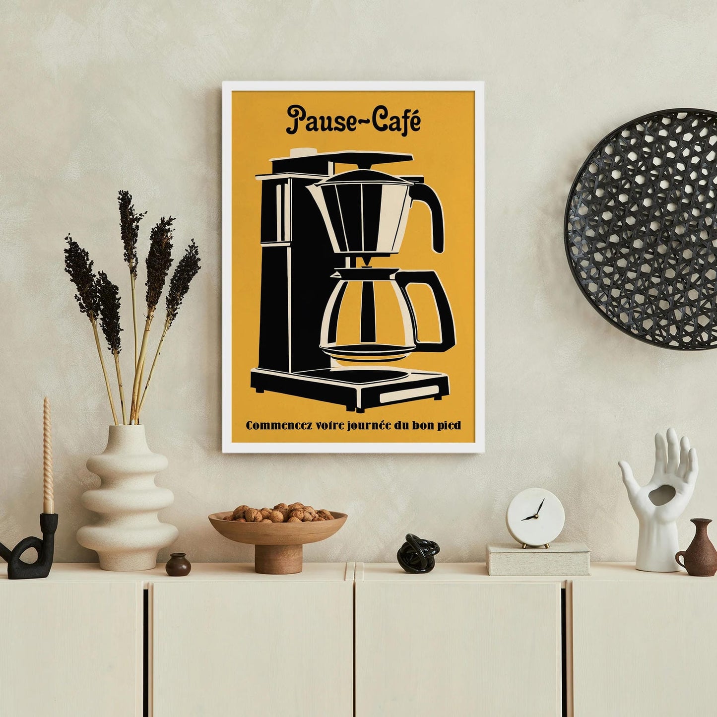 French Coffee Maker Retro Poster