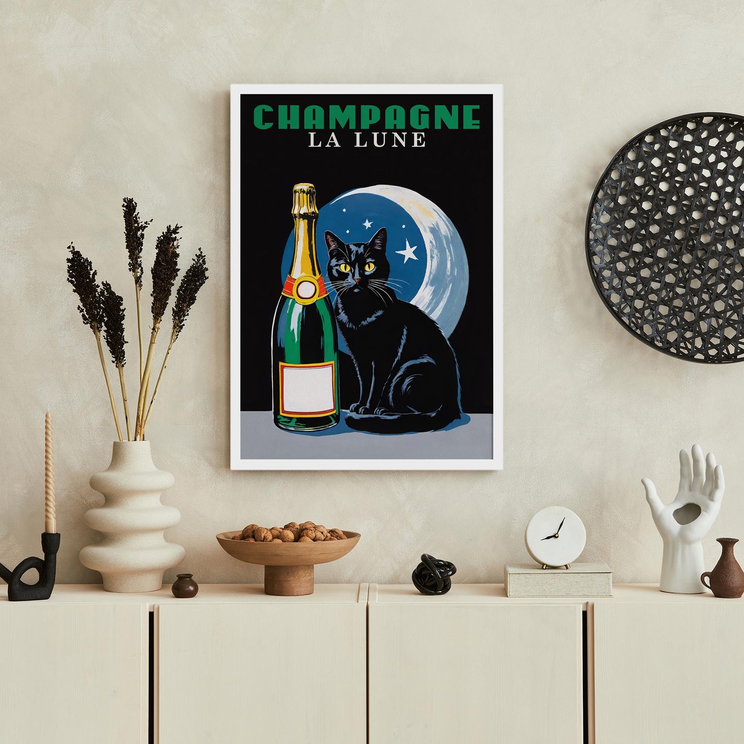 Champagne La Lune Wall Art
