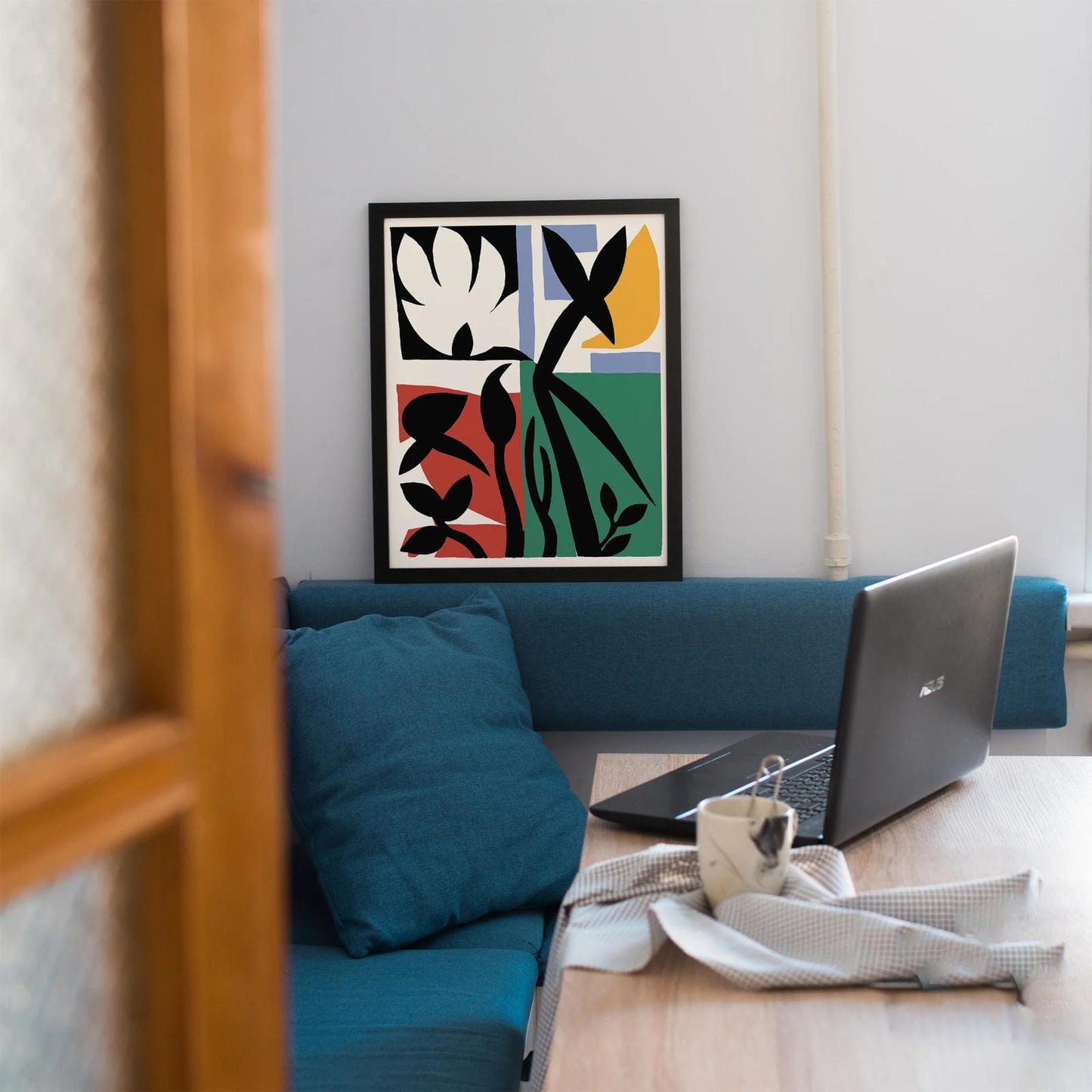 Abstract Floral Shapes Art Print