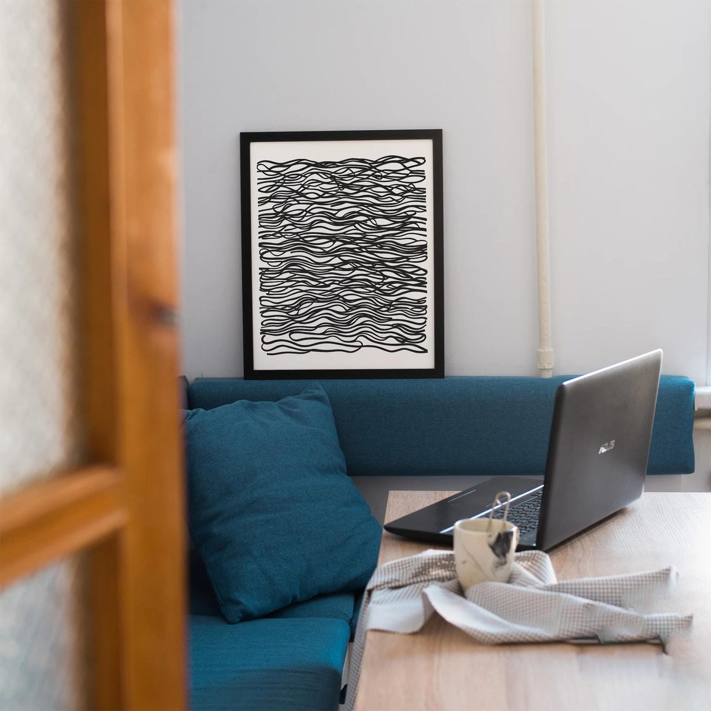 Scandinavian Lines Abstract Poster