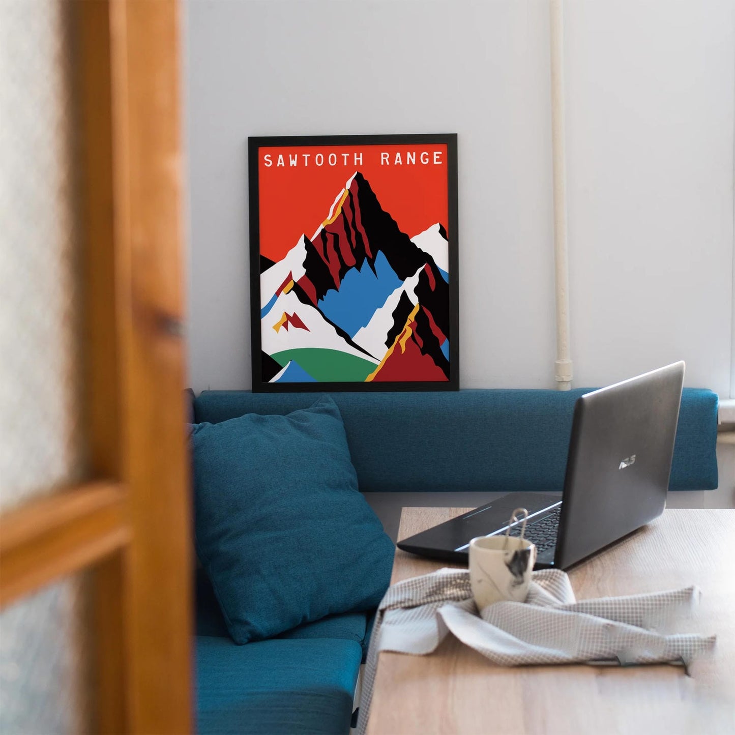 Sawtooth Range Travel Poster