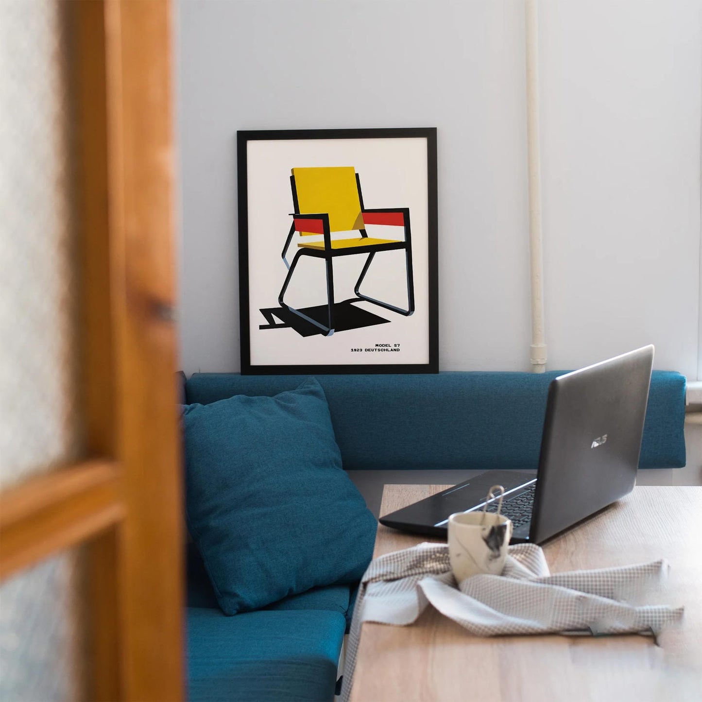 Bauhaus Chair Model S7 Poster