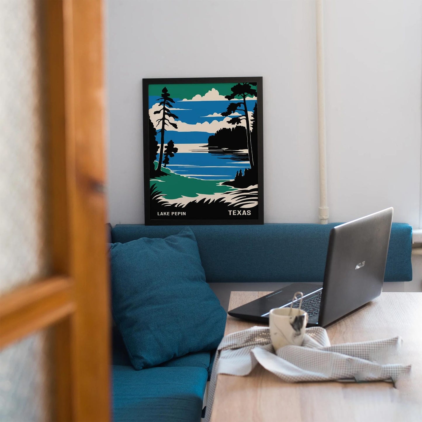 Lake Pepin Texas Travel Poster