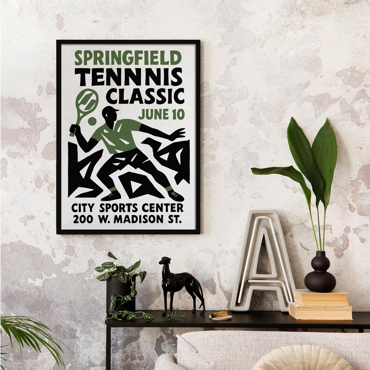 Springfield Tennis Poster Print