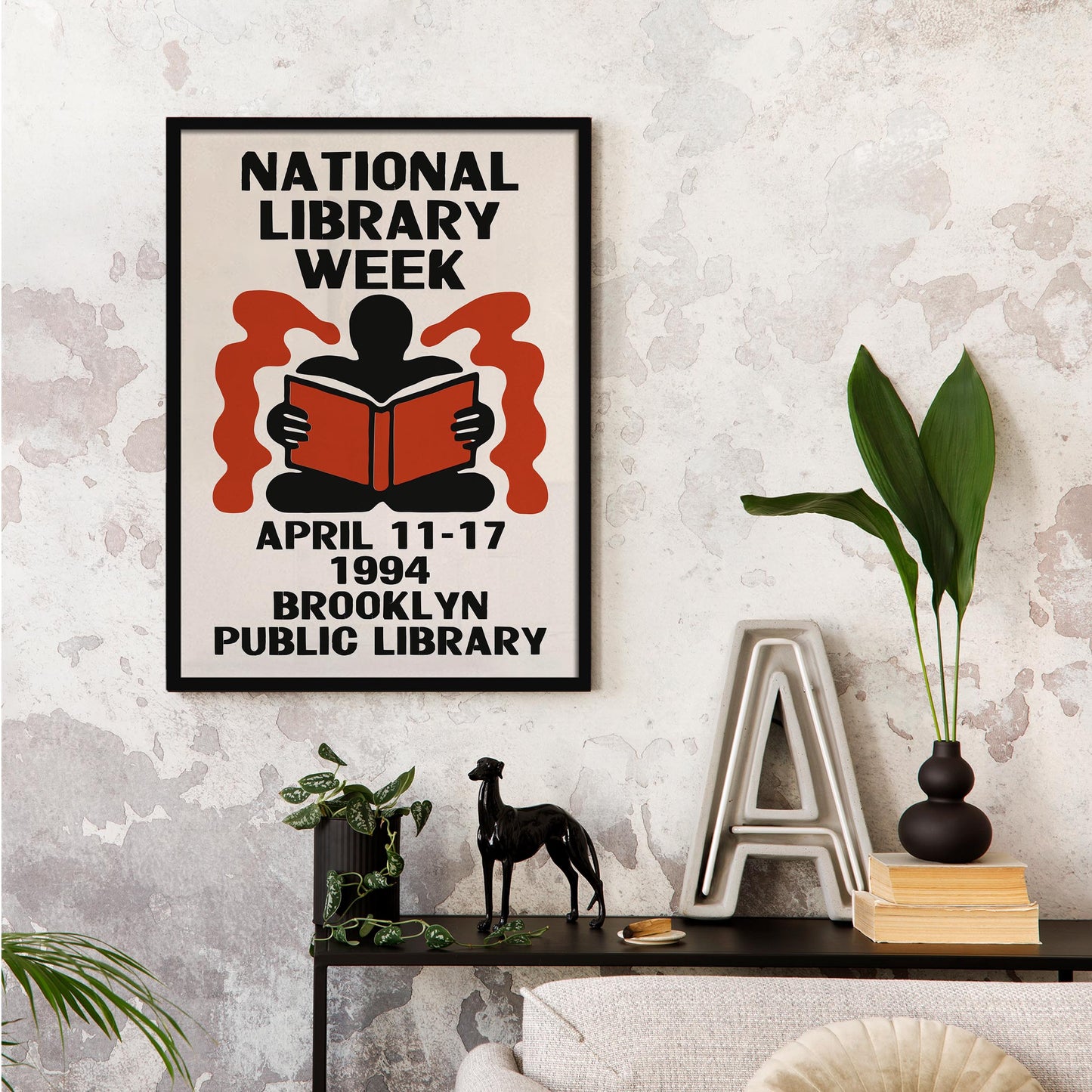 Library Week Vintage Poster