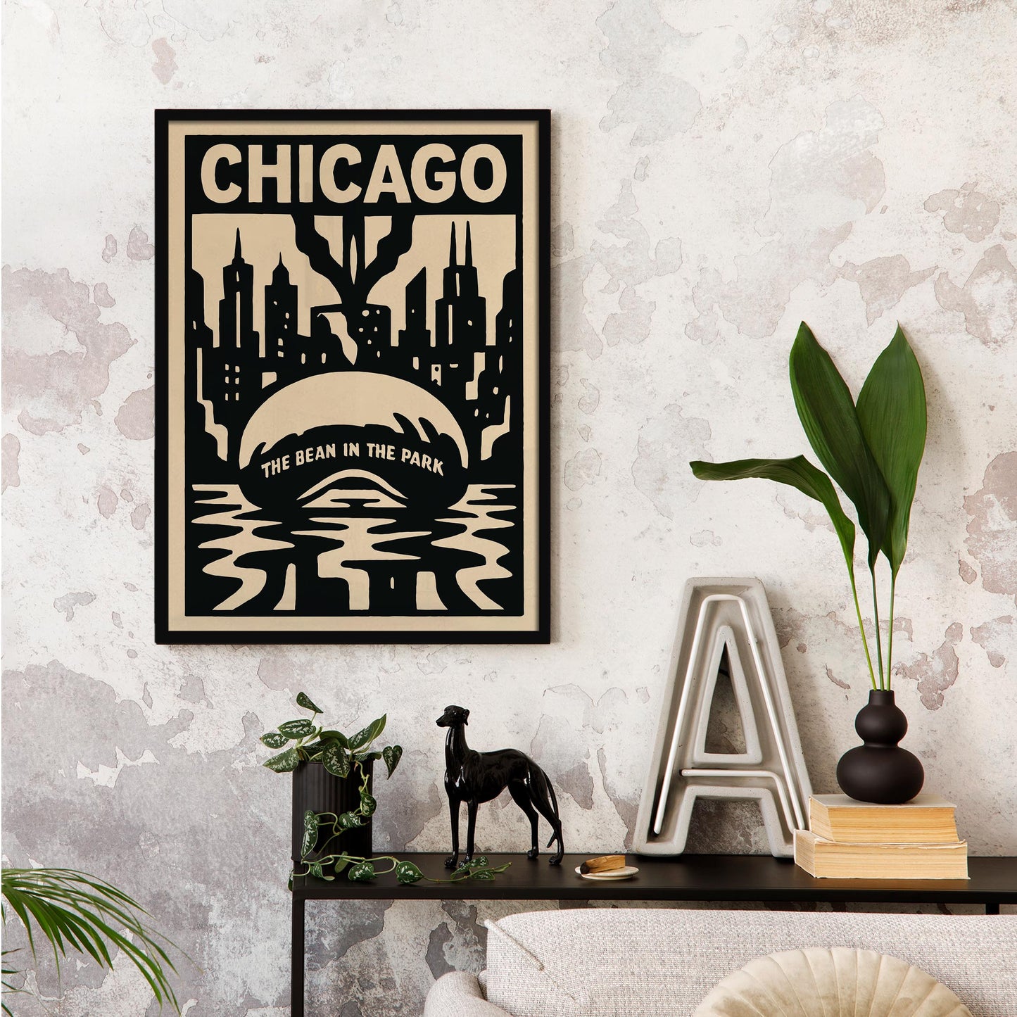 Chicago Bean Skyline Poster