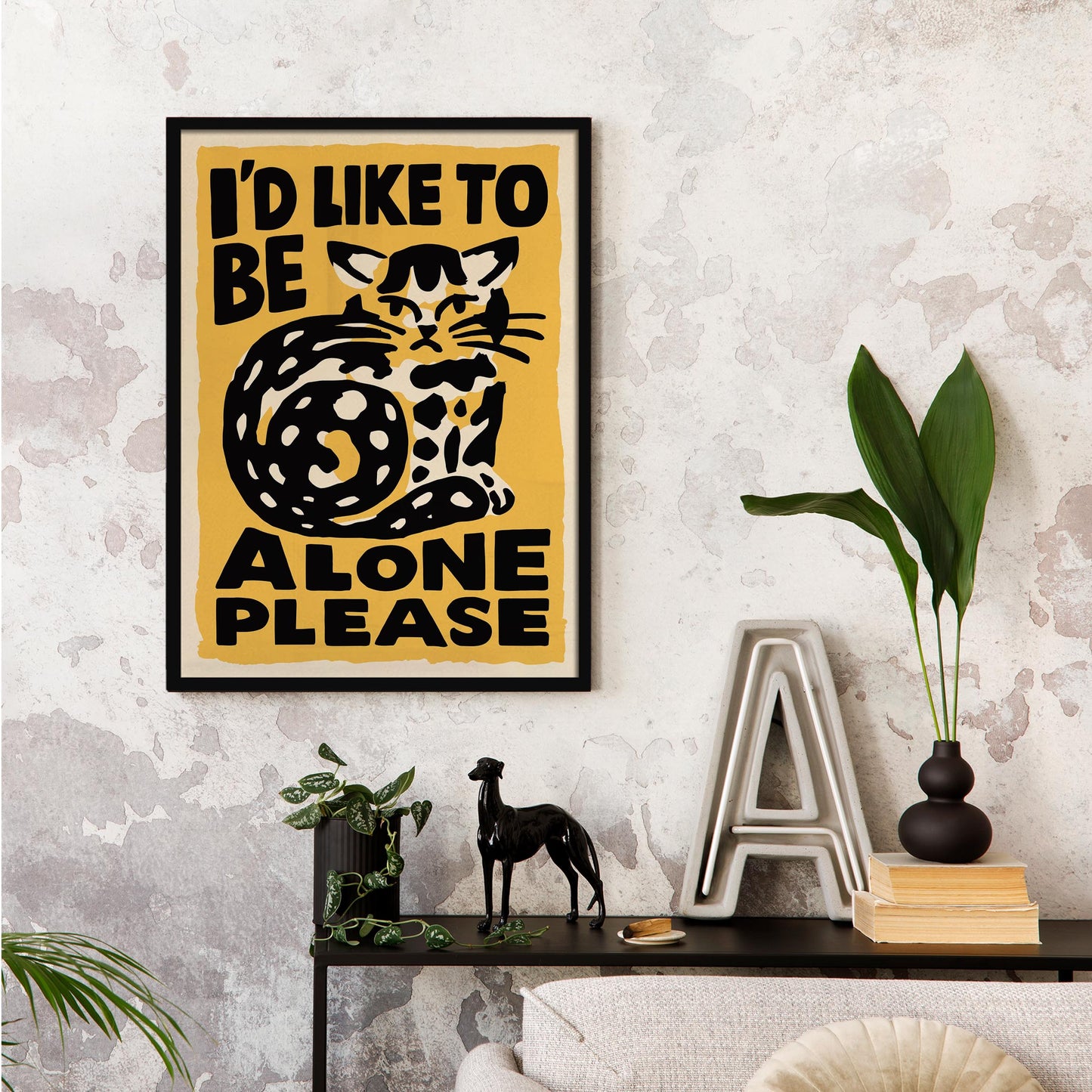 Alone Please Cat Poster