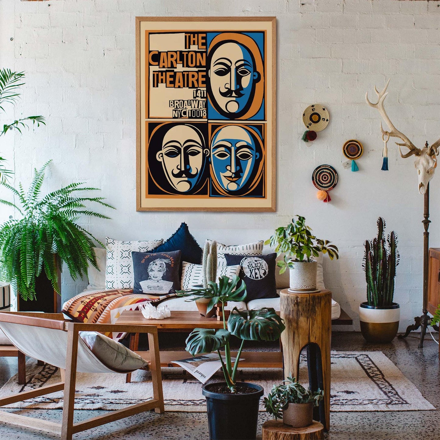 Carlton Theater Masks Poster Print