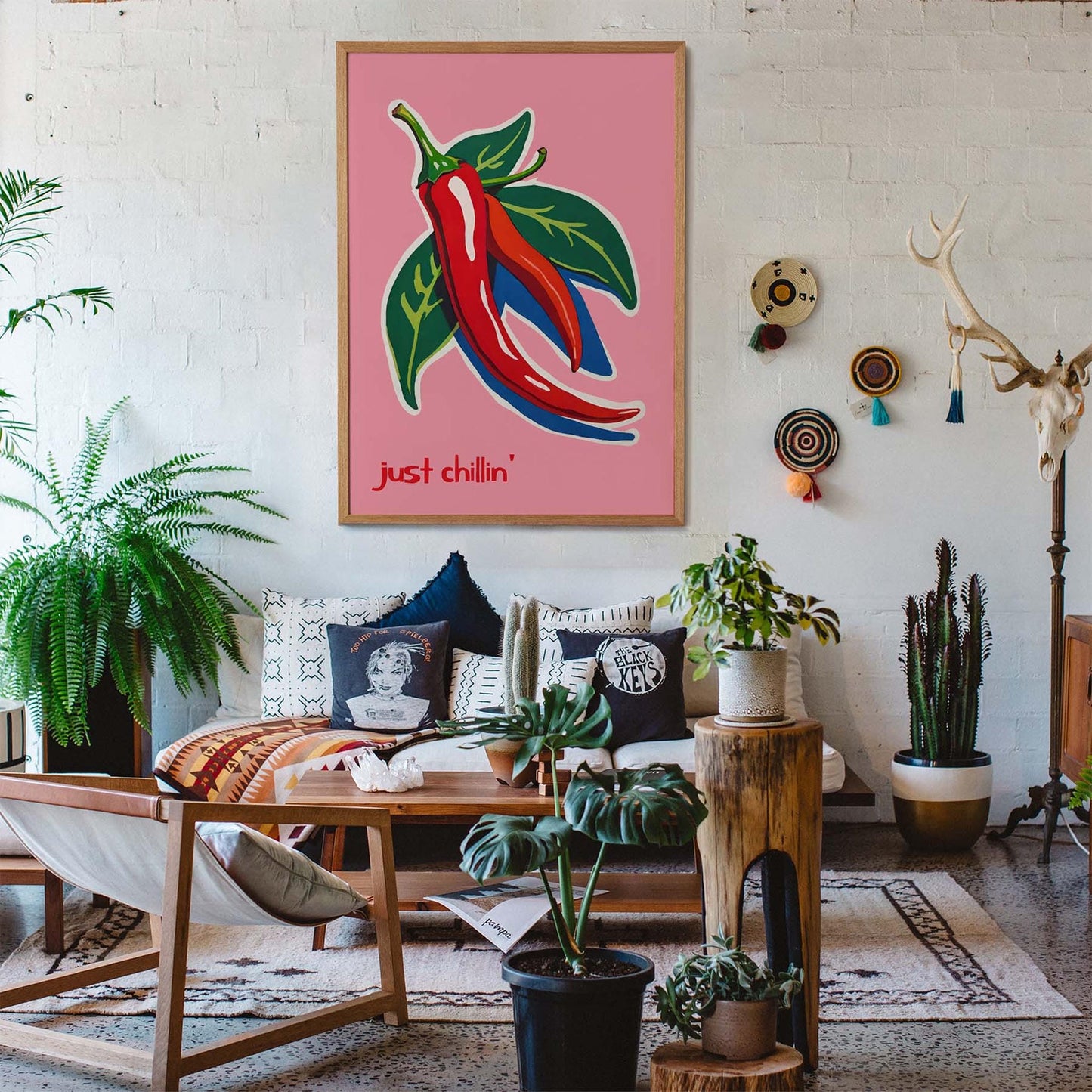 Just Chillin' Peppers Poster