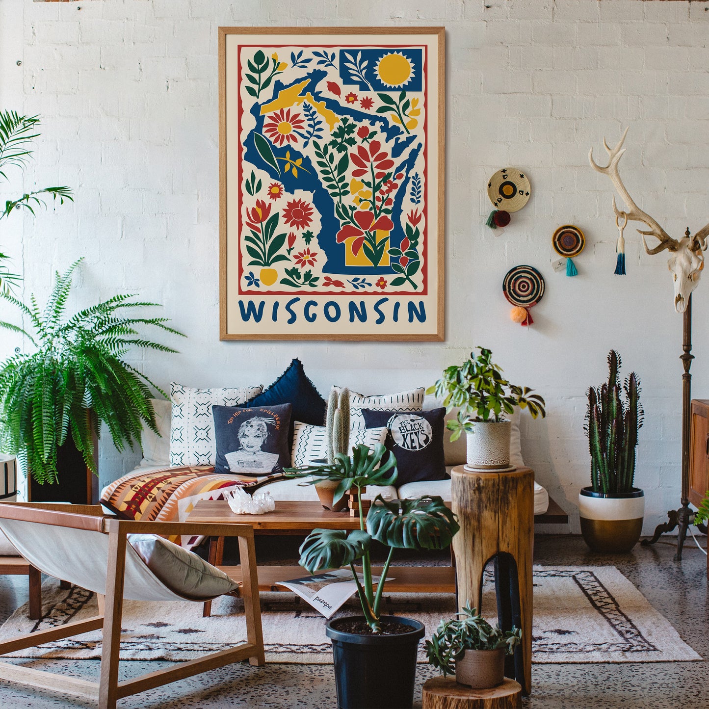 Wisconsin Retro Travel Poster