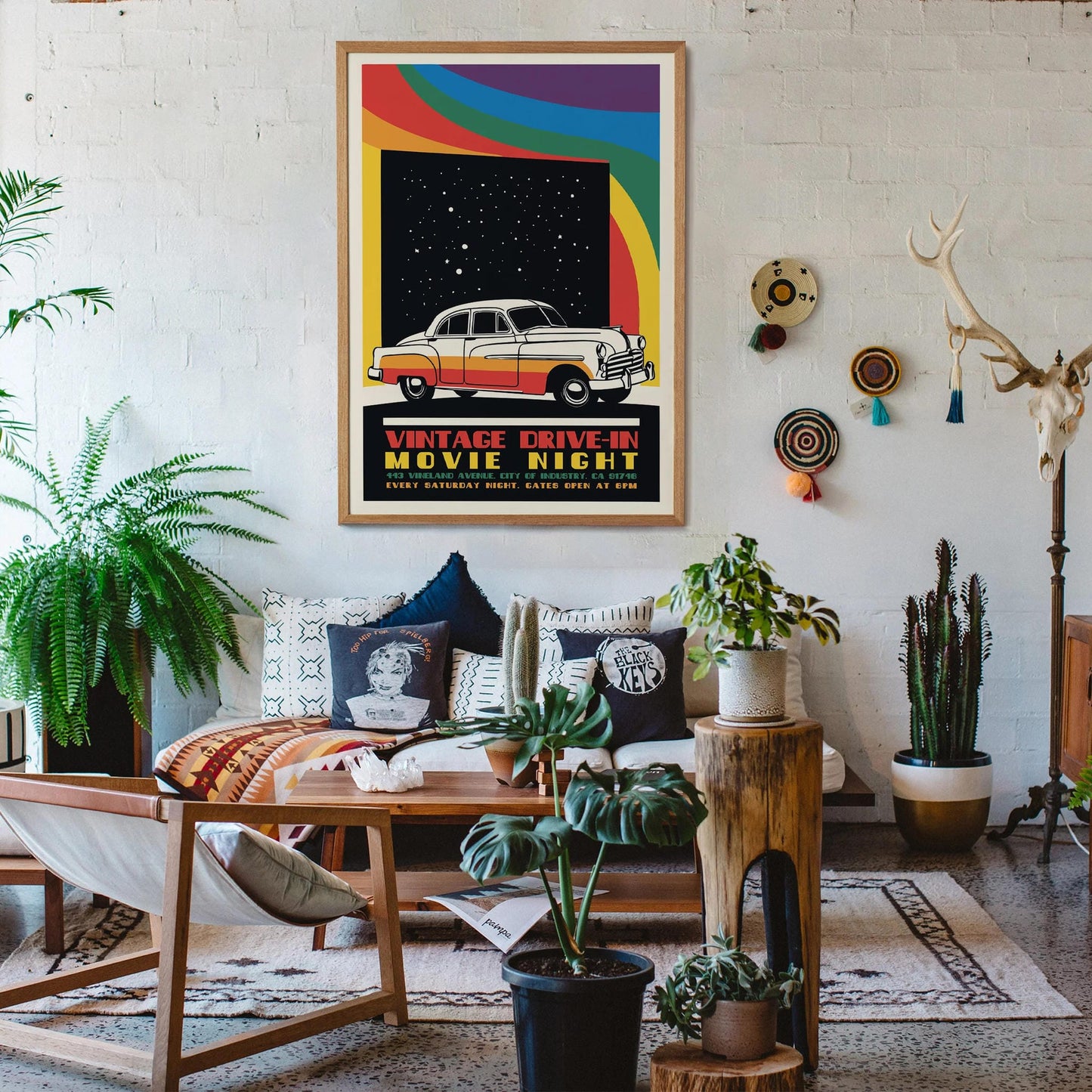 Vintage Drive-In Movie Night Poster