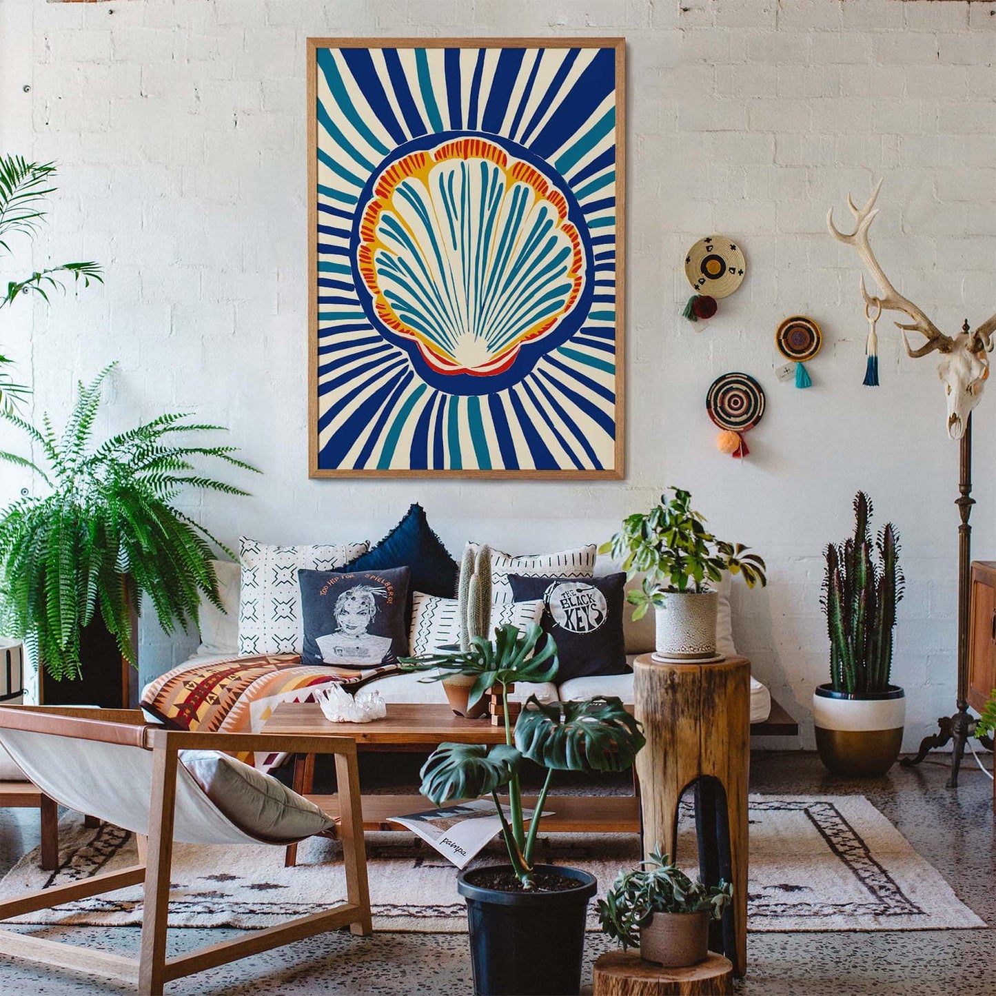 Vibrant Seashell Ocean Poster Print