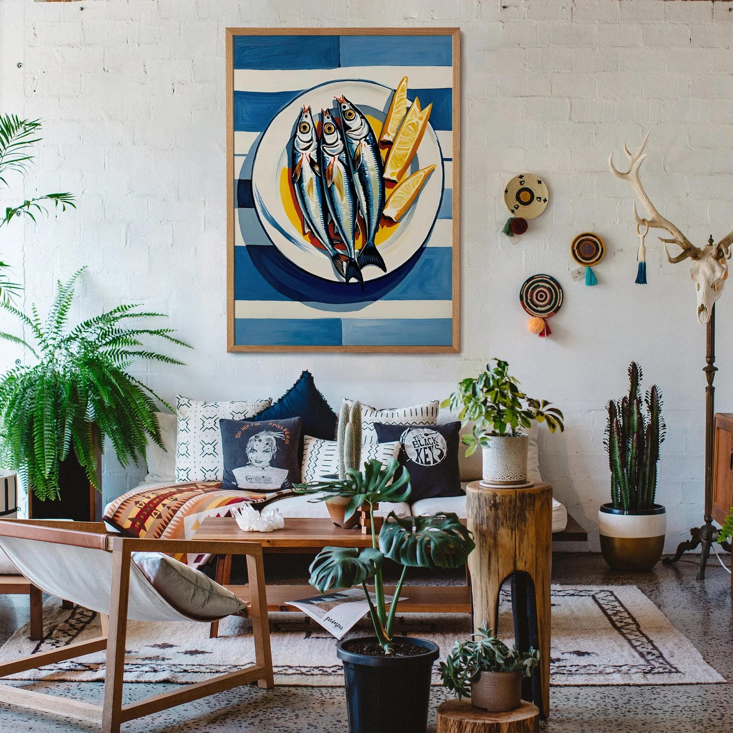 Bold Sardines with Lemon Art Print