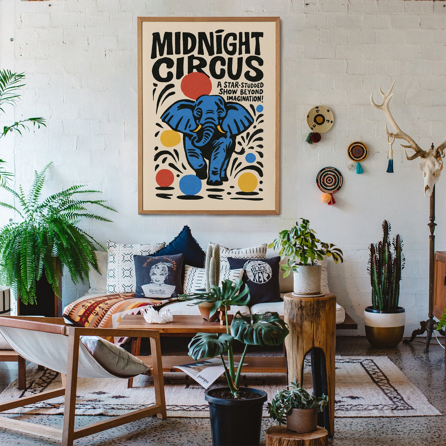 Midnight Circus Elephant Poster