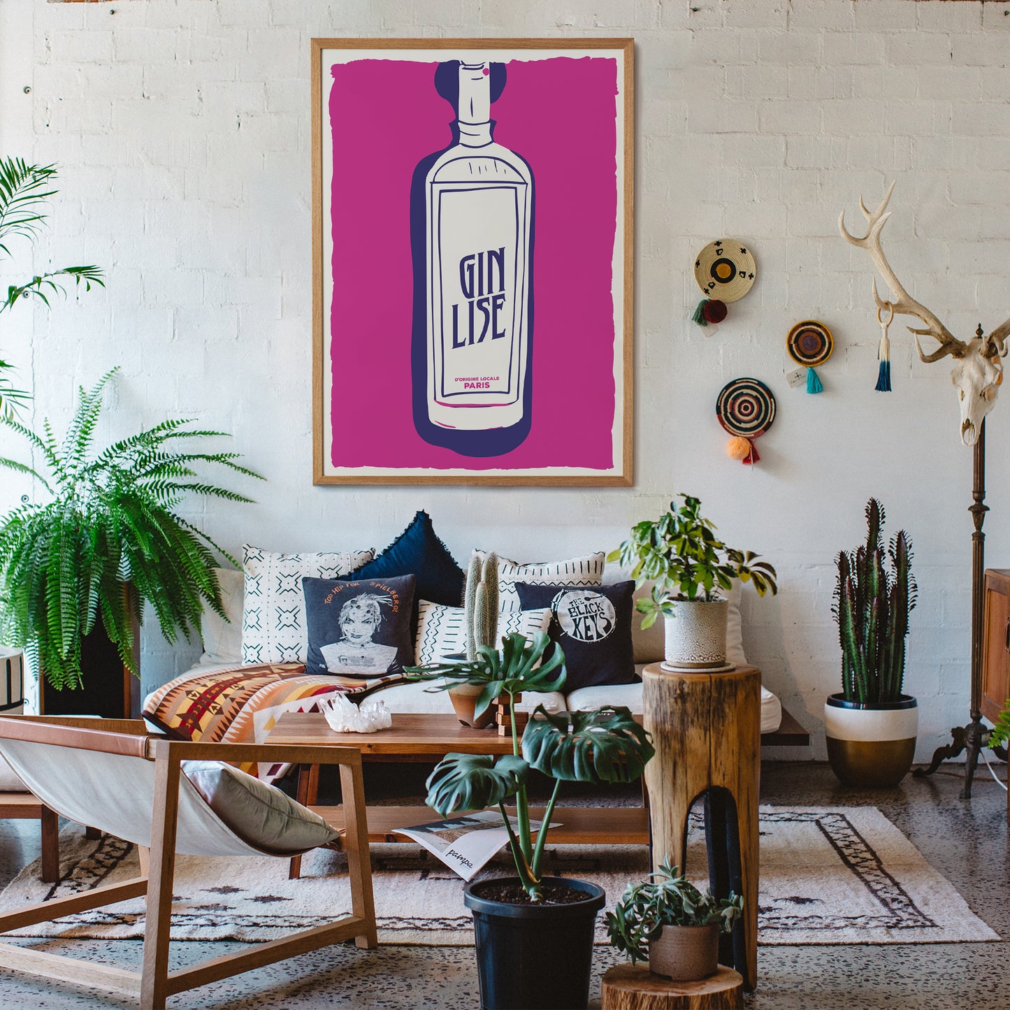 Retro Gin Lise Paris Poster