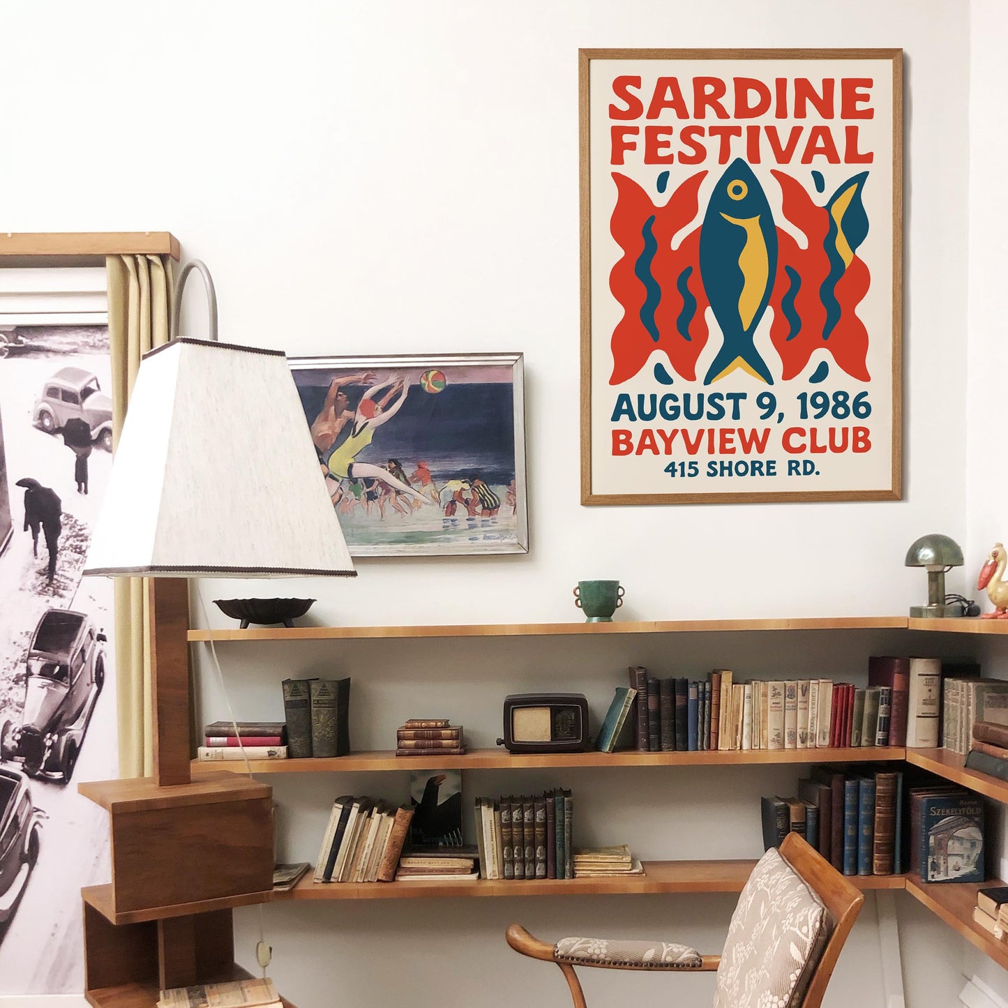 Sardine Festival Retro Poster