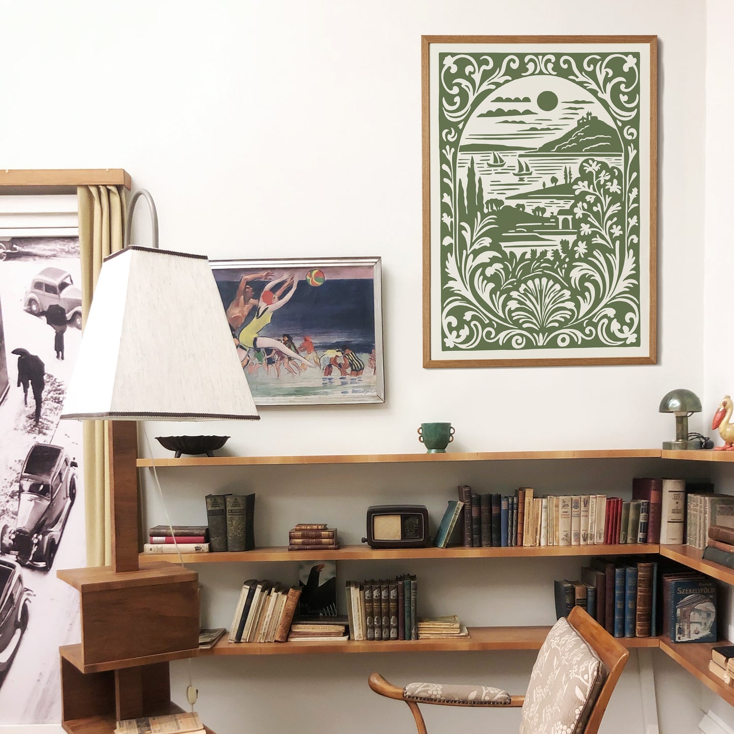 Green Italian Landscape Art Print