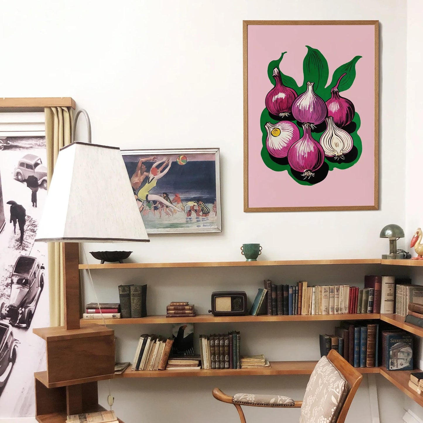 Retro Onions Wall Art Print
