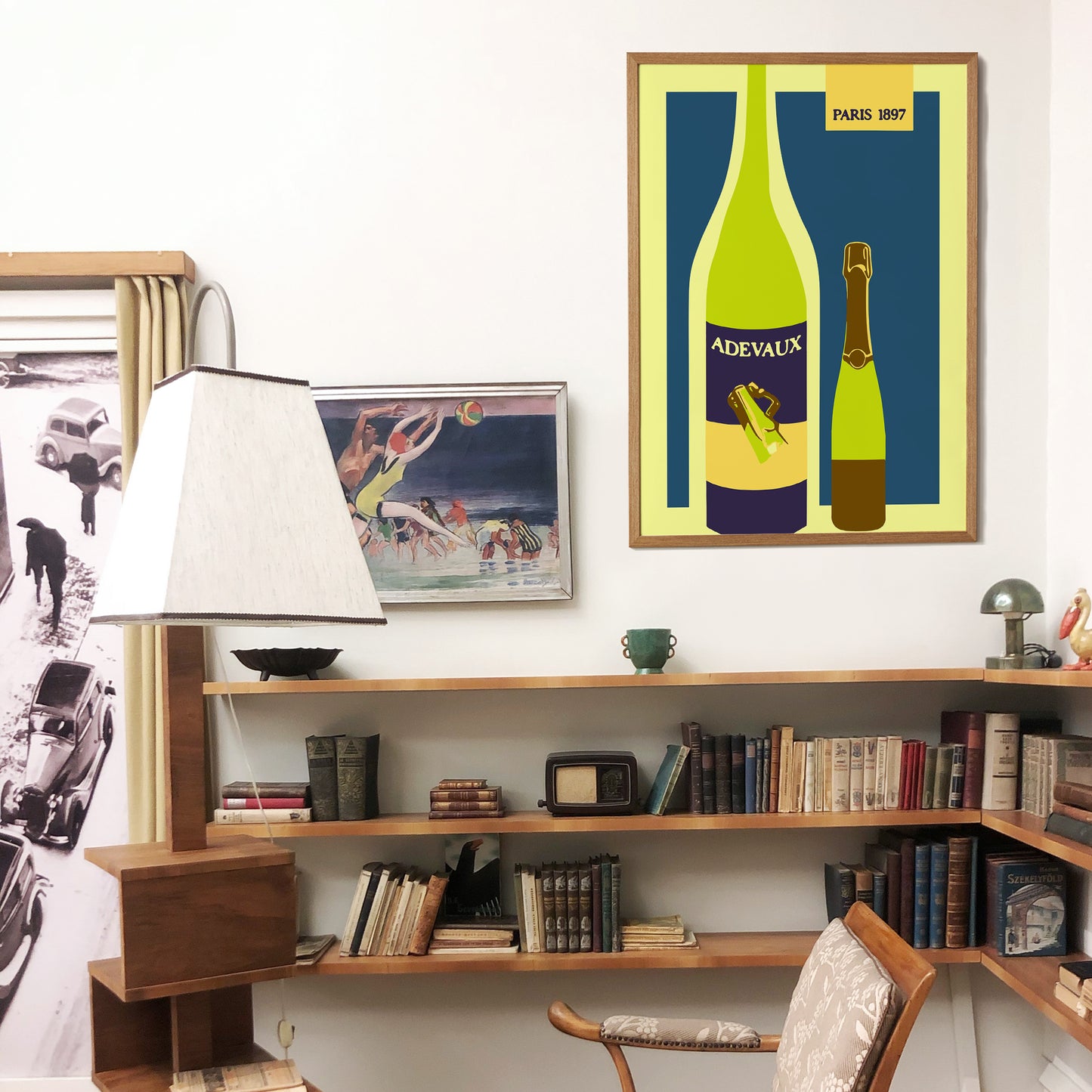 Adevaux French Wine Vintage Poster