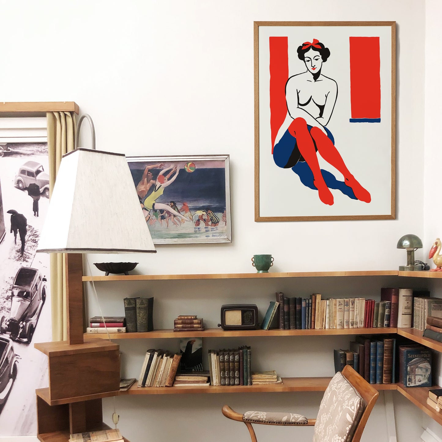 French Girl Vintage Portrait Art Print