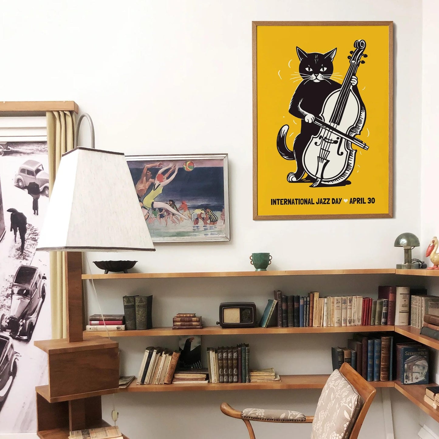 International Jazz Day Cute Cat Poster