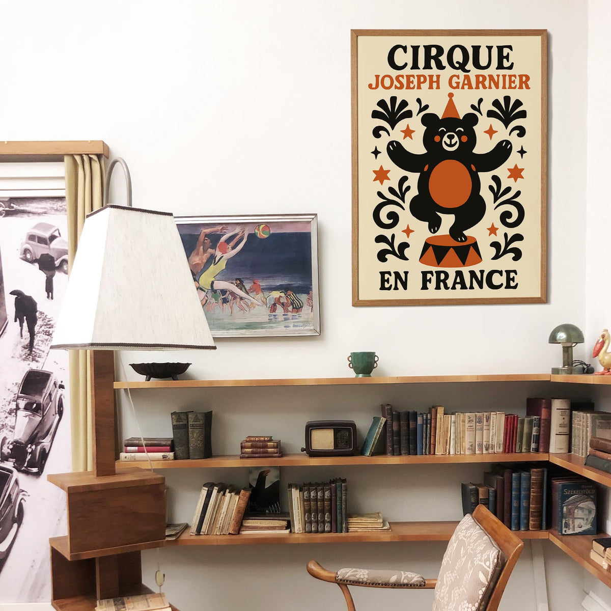French Circus Bear Poster