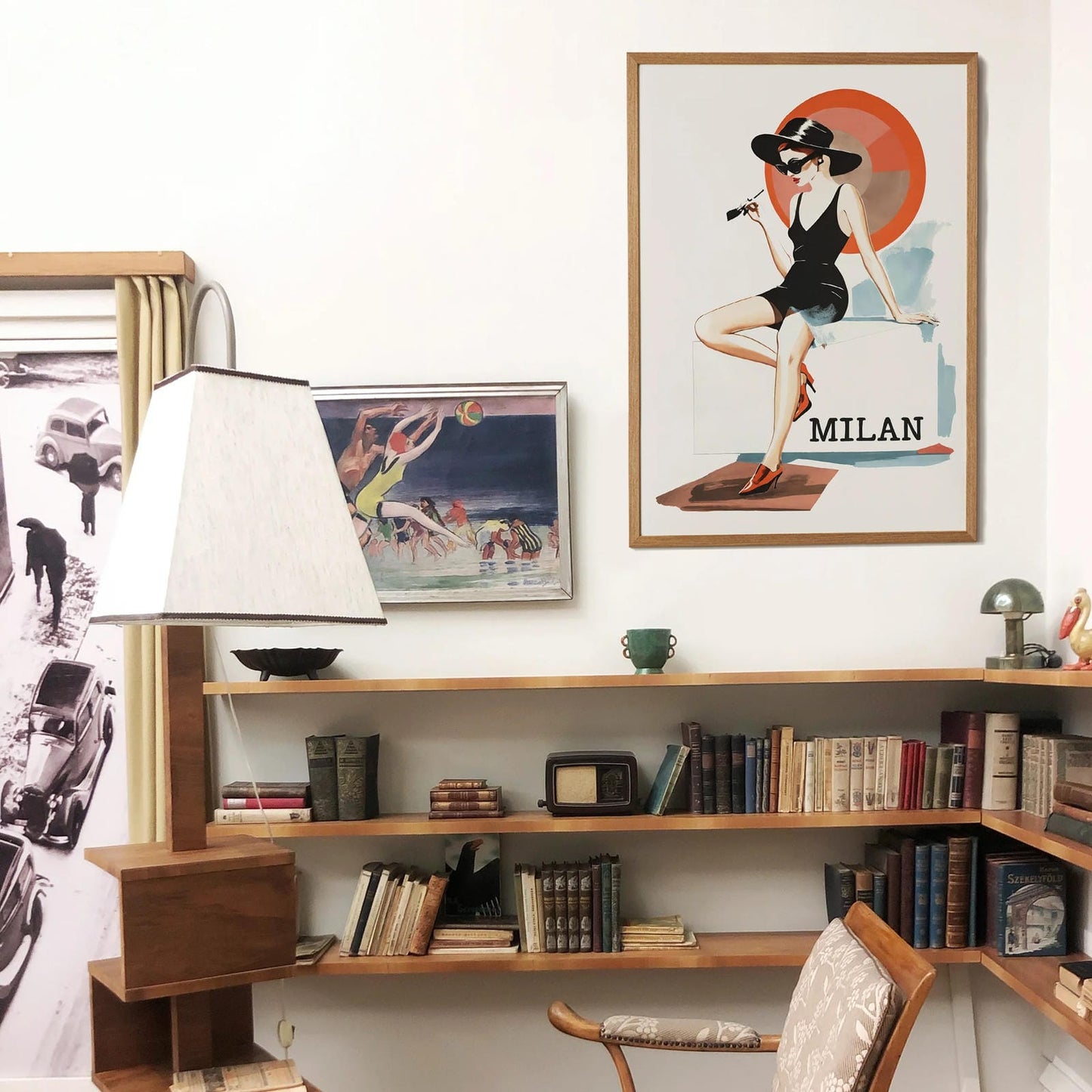 Milan Vintage Fashion Poster