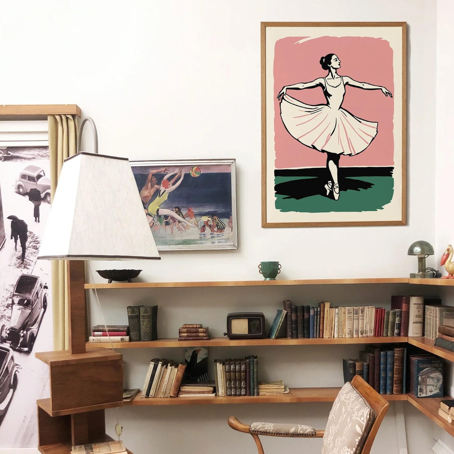Vintage Ballerina Wall Art Print
